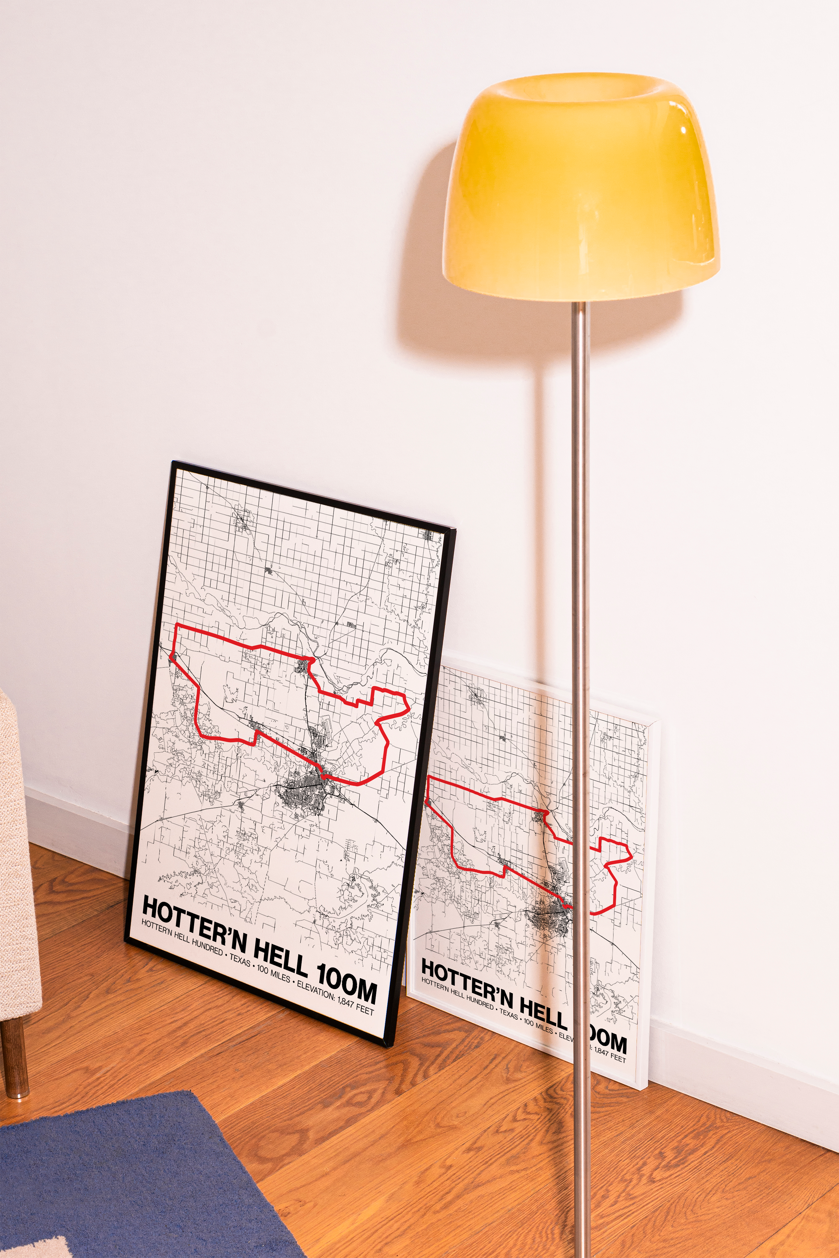Hotter’N Hell Hundred 100 Mile Poster - Grid Style