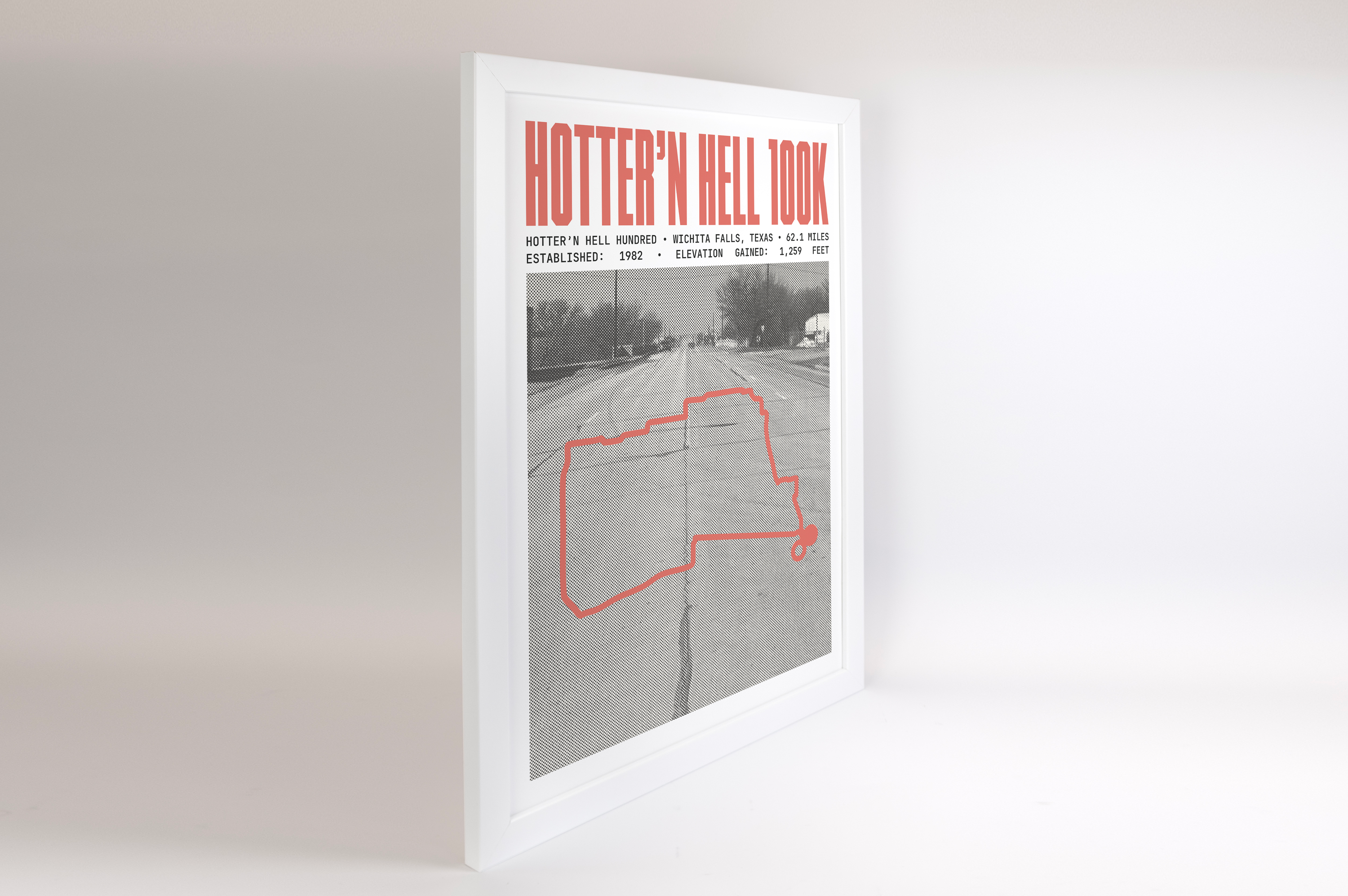 Hotter’N Hell Hundred - 100K Mile Route Poster