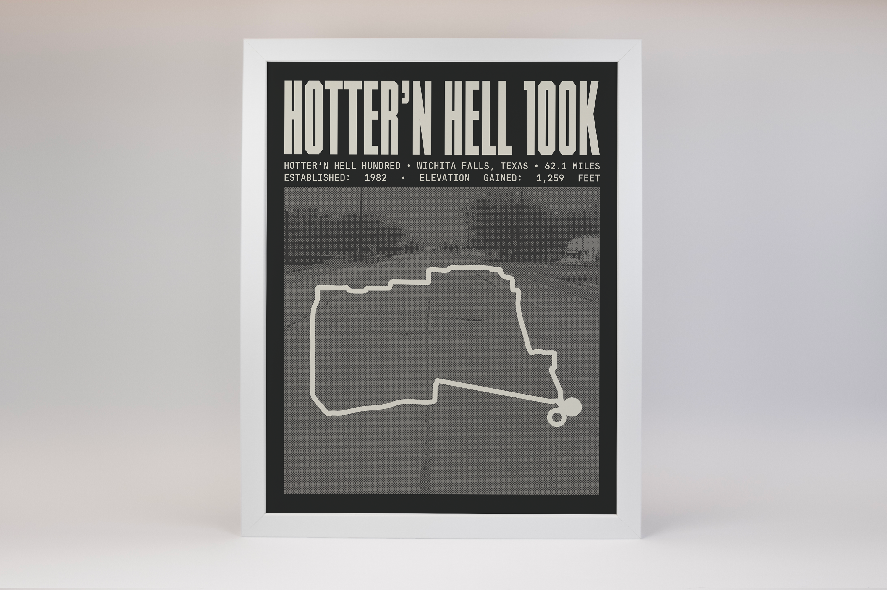 Hotter’N Hell Hundred - 100K Mile Route Poster