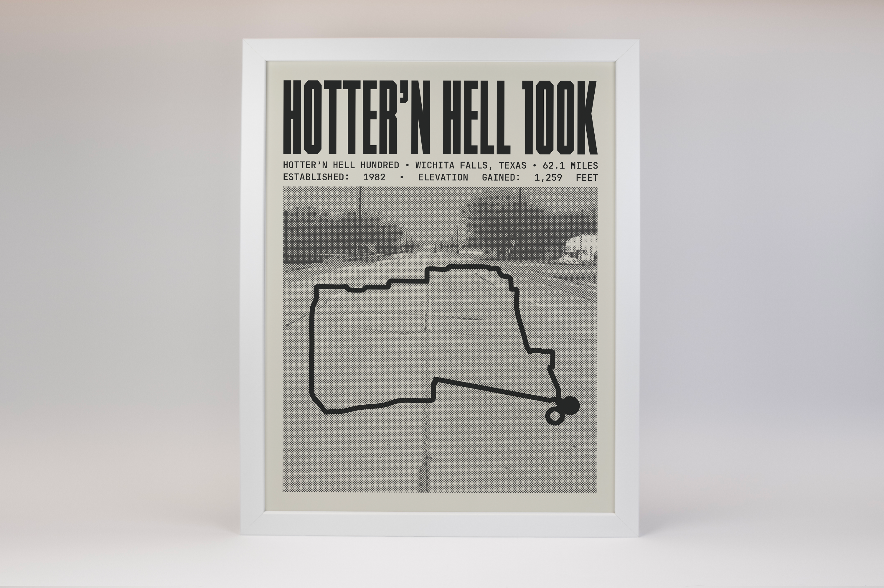 Hotter’N Hell Hundred - 100K Mile Route Poster