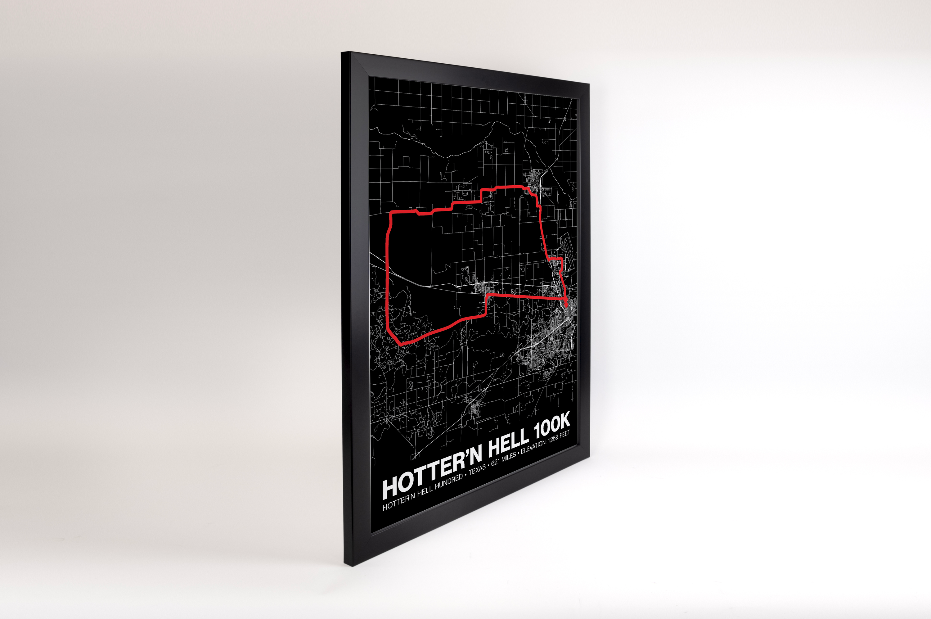 Hotter’N Hell Hundred 100K Mile Poster - Grid Style