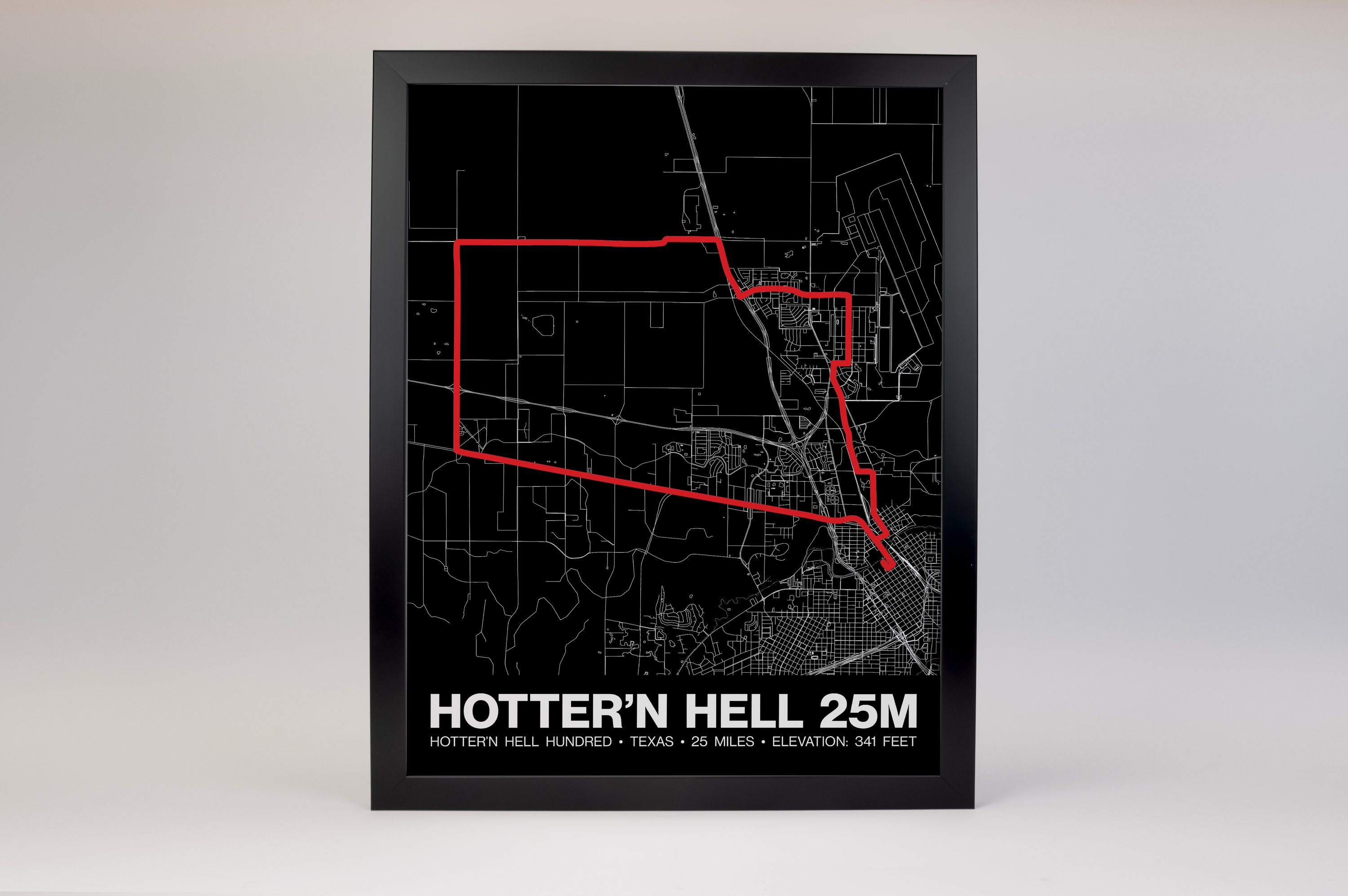 Hotter’N Hell Hundred 25 Mile Poster - Grid Style