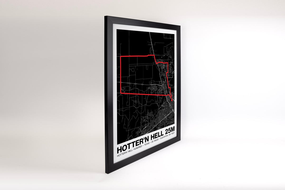 Hotter’N Hell Hundred 25 Mile Poster - Grid Style