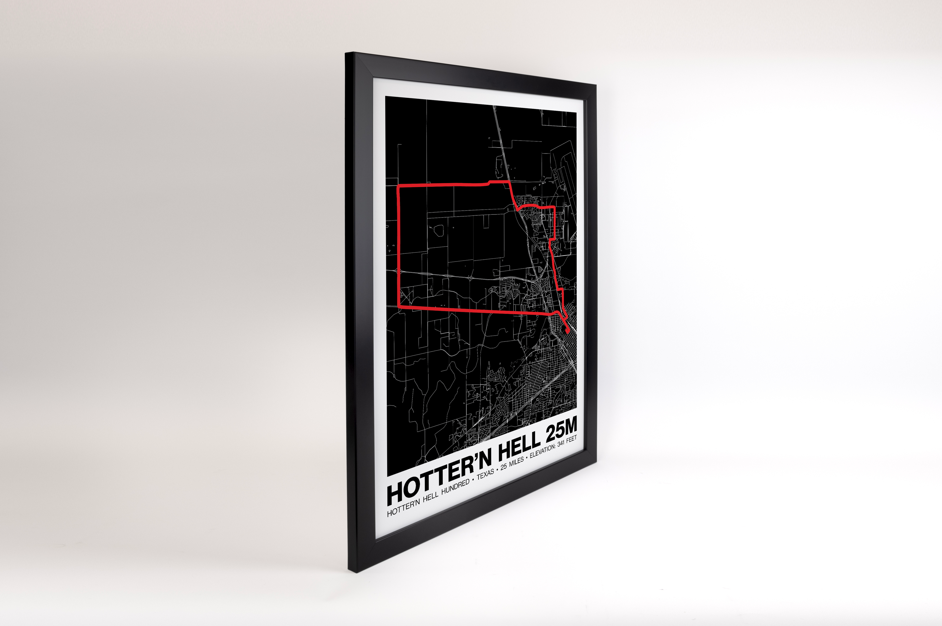 Hotter’N Hell Hundred 25 Mile Poster - Grid Style