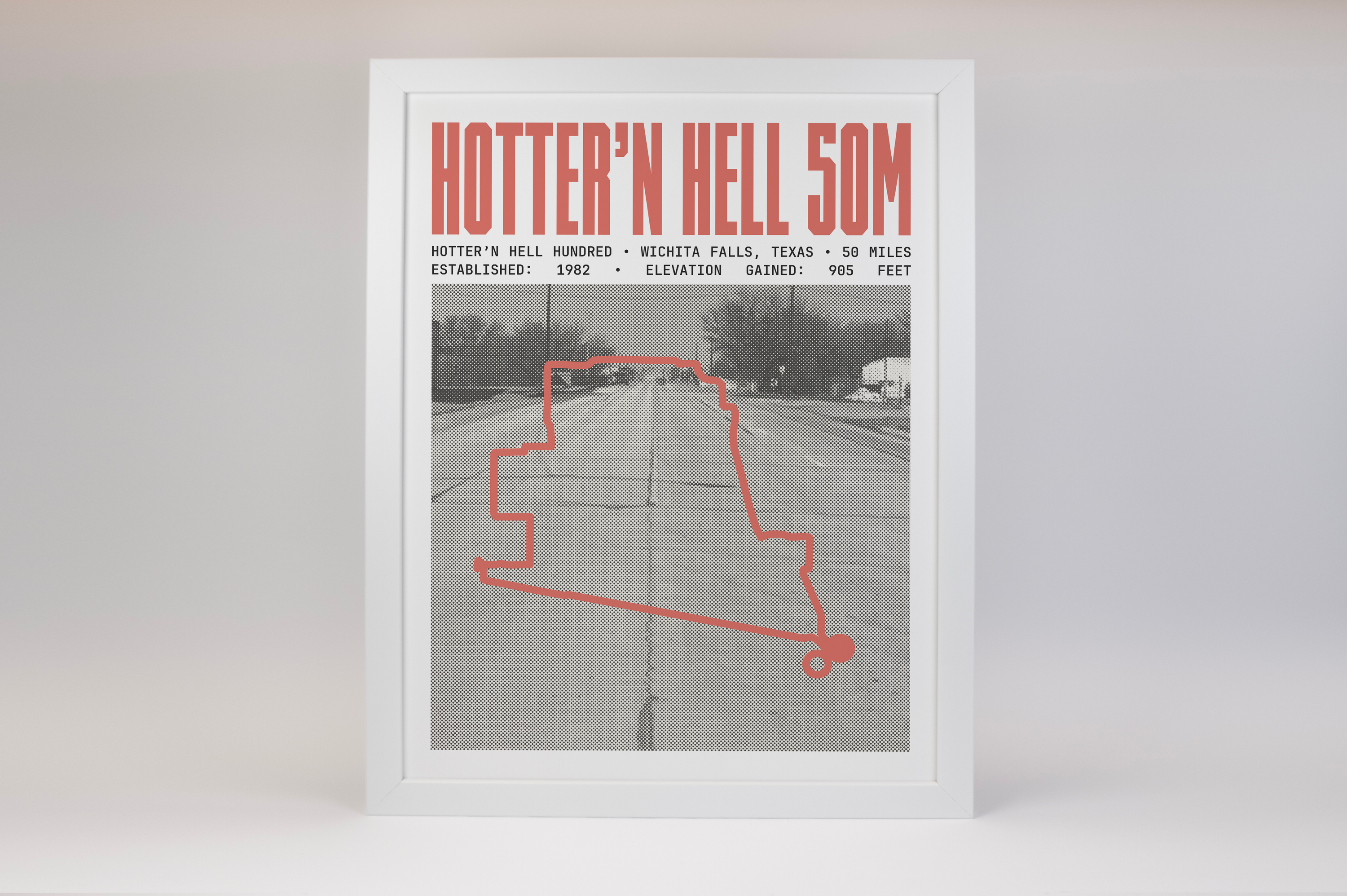 Hotter’N Hell Hundred - 50 Mile Route Poster