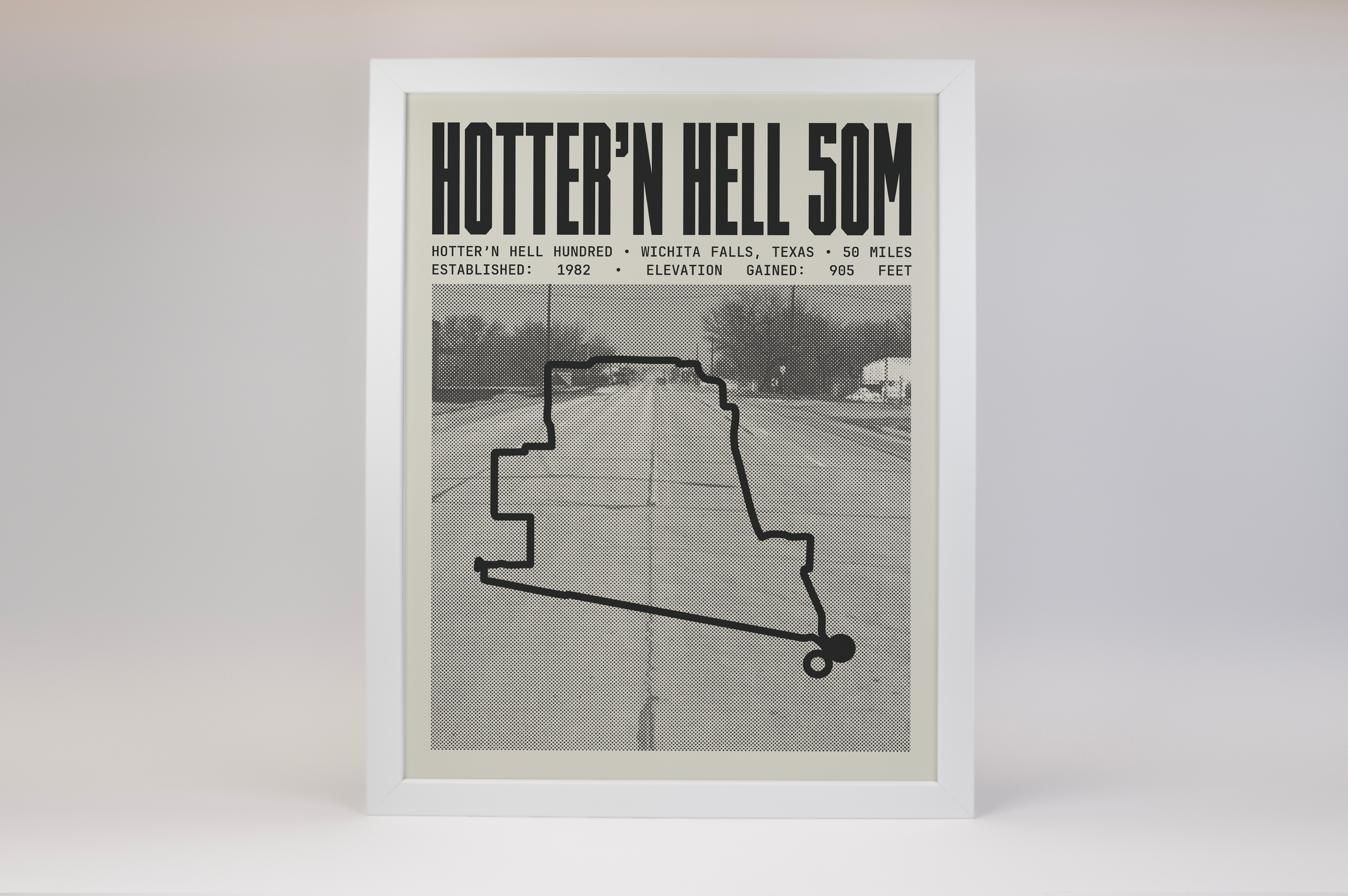 Hotter’N Hell Hundred - 50 Mile Route Poster