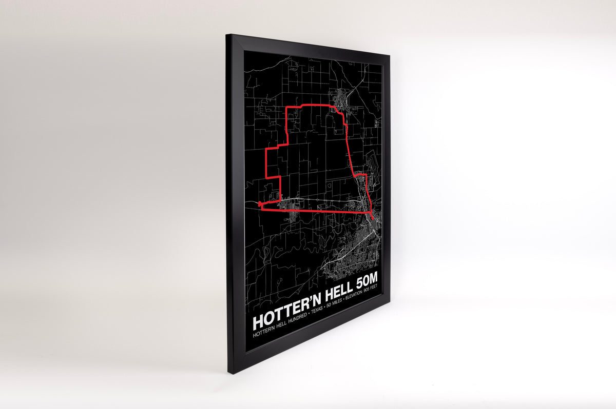 Hotter’N Hell Hundred 50 Mile Poster - Grid Style