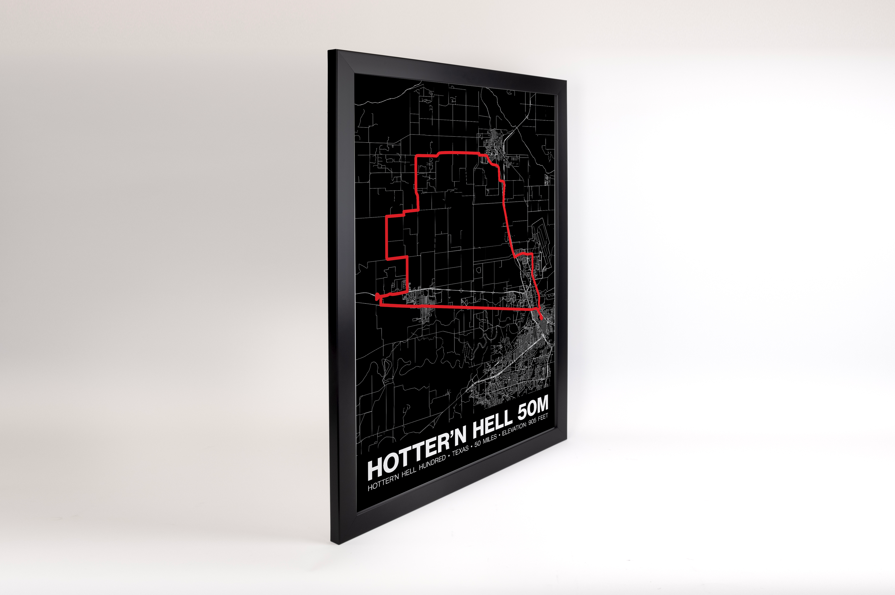 Hotter’N Hell Hundred 50 Mile Poster - Grid Style