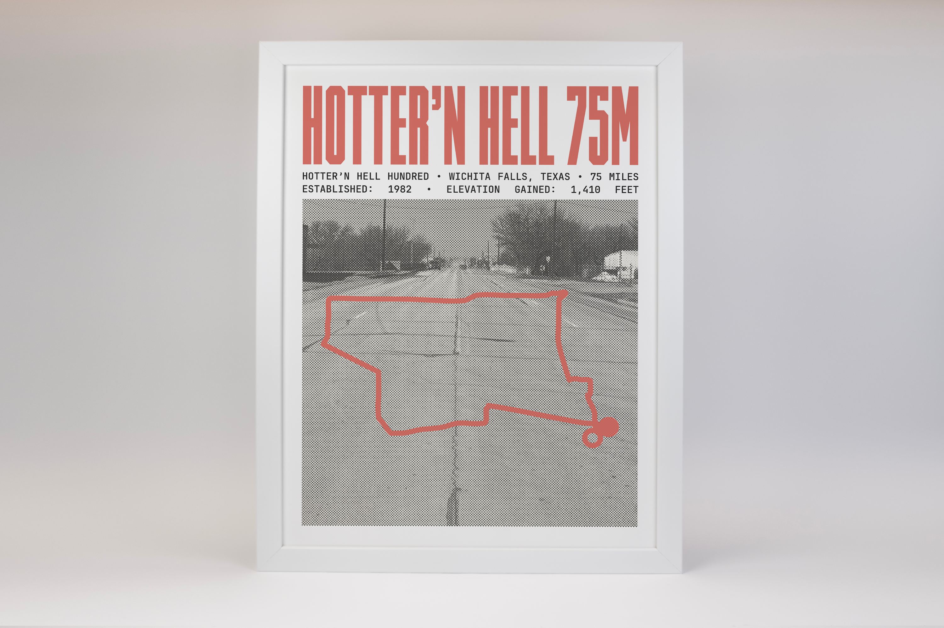 Hotter’N Hell Hundred - 75 Mile Route Poster