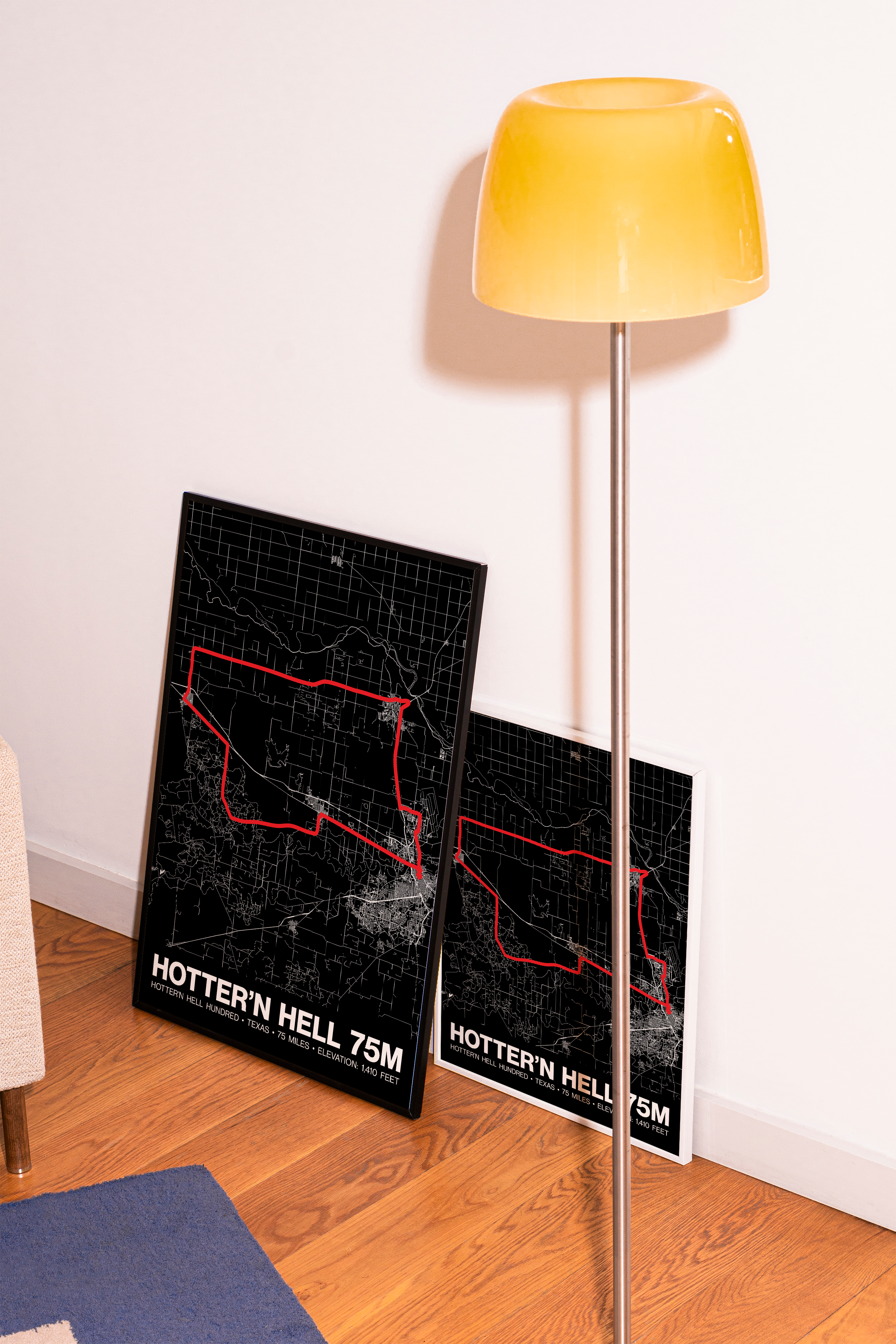 Hotter’N Hell Hundred 75 Mile Poster - Grid Style
