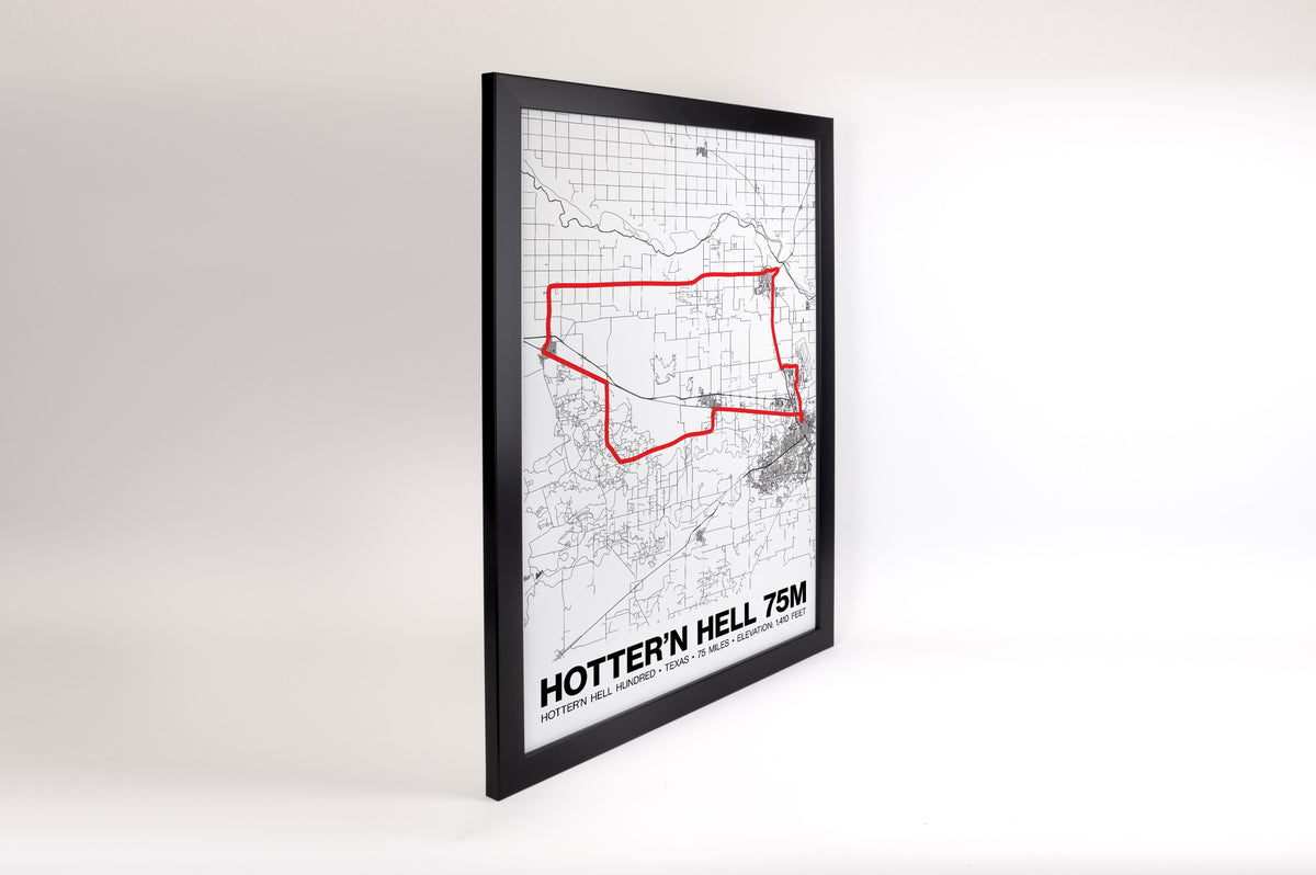 Hotter’N Hell Hundred 75 Mile Poster - Grid Style