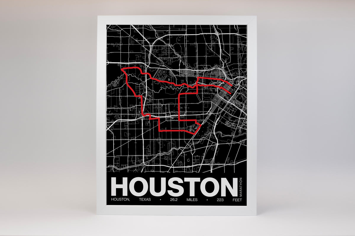Houston Marathon Poster - Grid Style