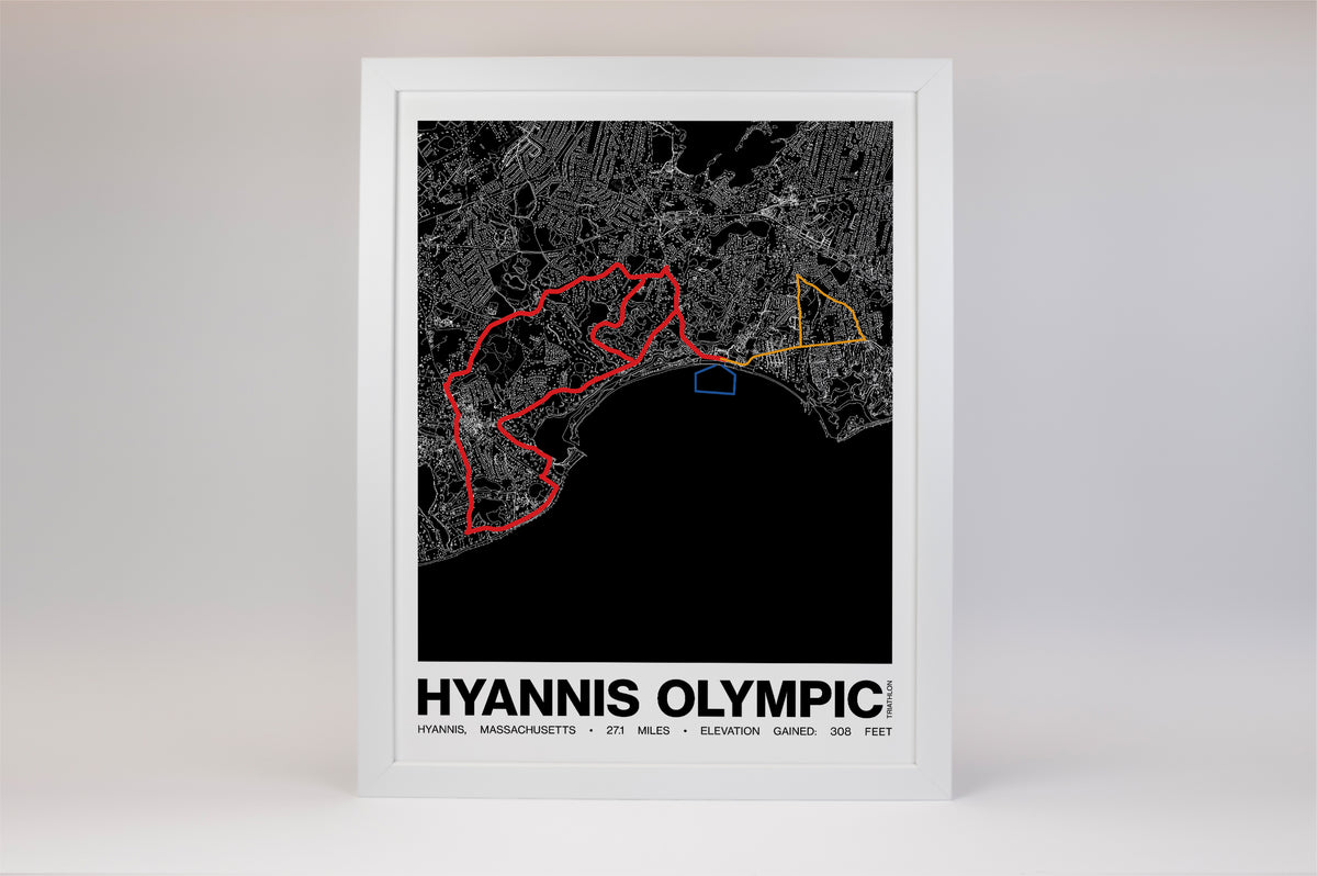 Hyannis Olympic Triathlon Poster - Grid Style