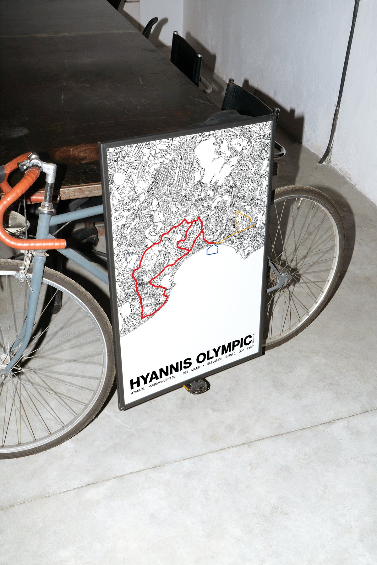 Hyannis Olympic Triathlon Poster - Grid Style