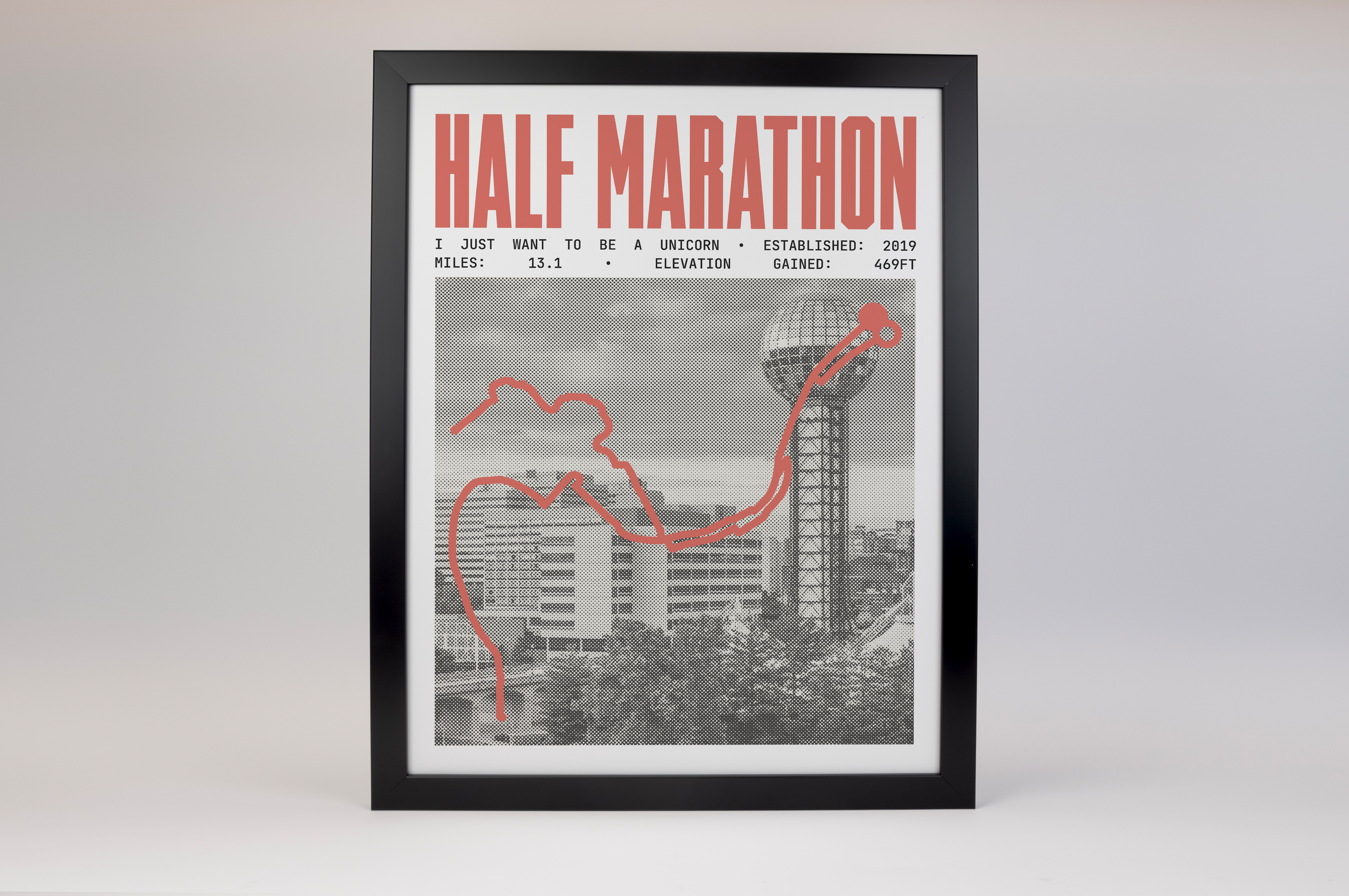 I Just Want To Be A Unicorn Half-Marathon Poster