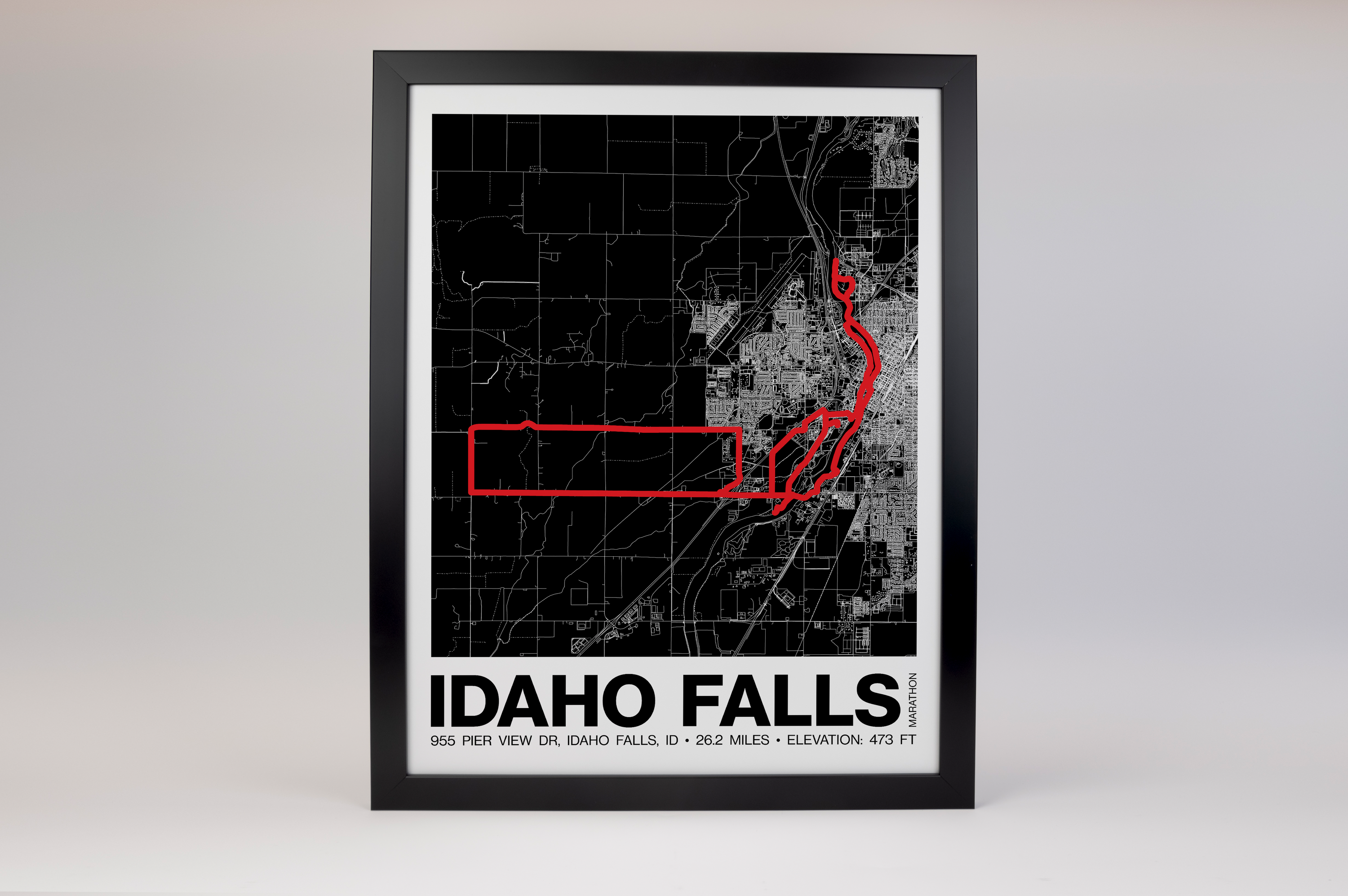 Idaho Falls Marathon Poster - Grid Style