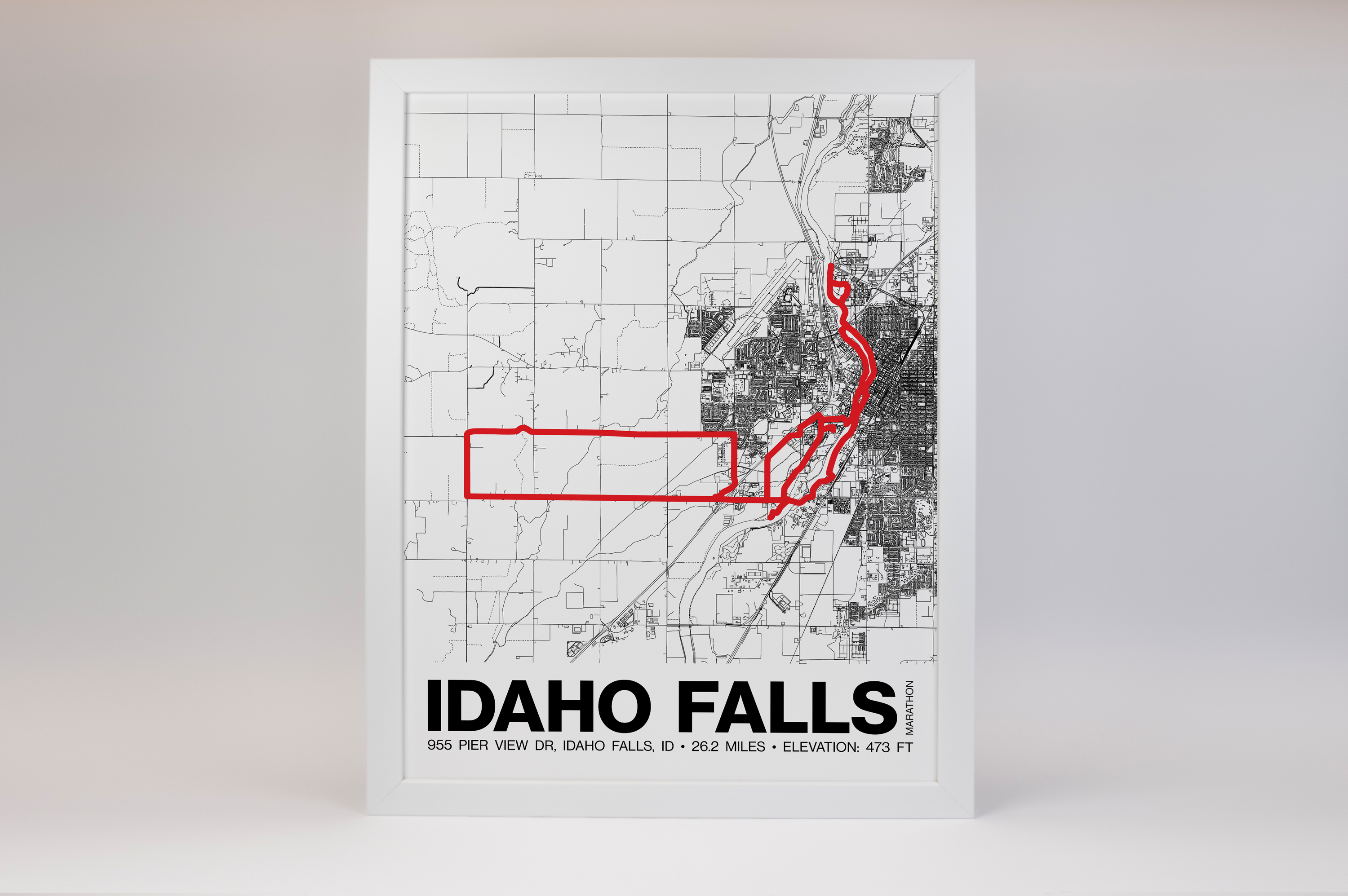Idaho Falls Marathon Poster - Grid Style