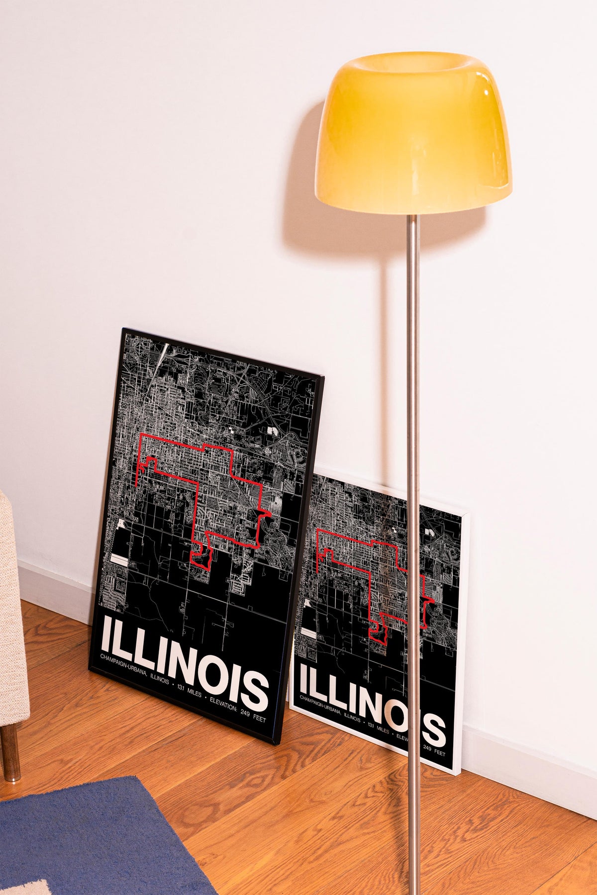 Illinois Half Marathon Poster - Grid Style