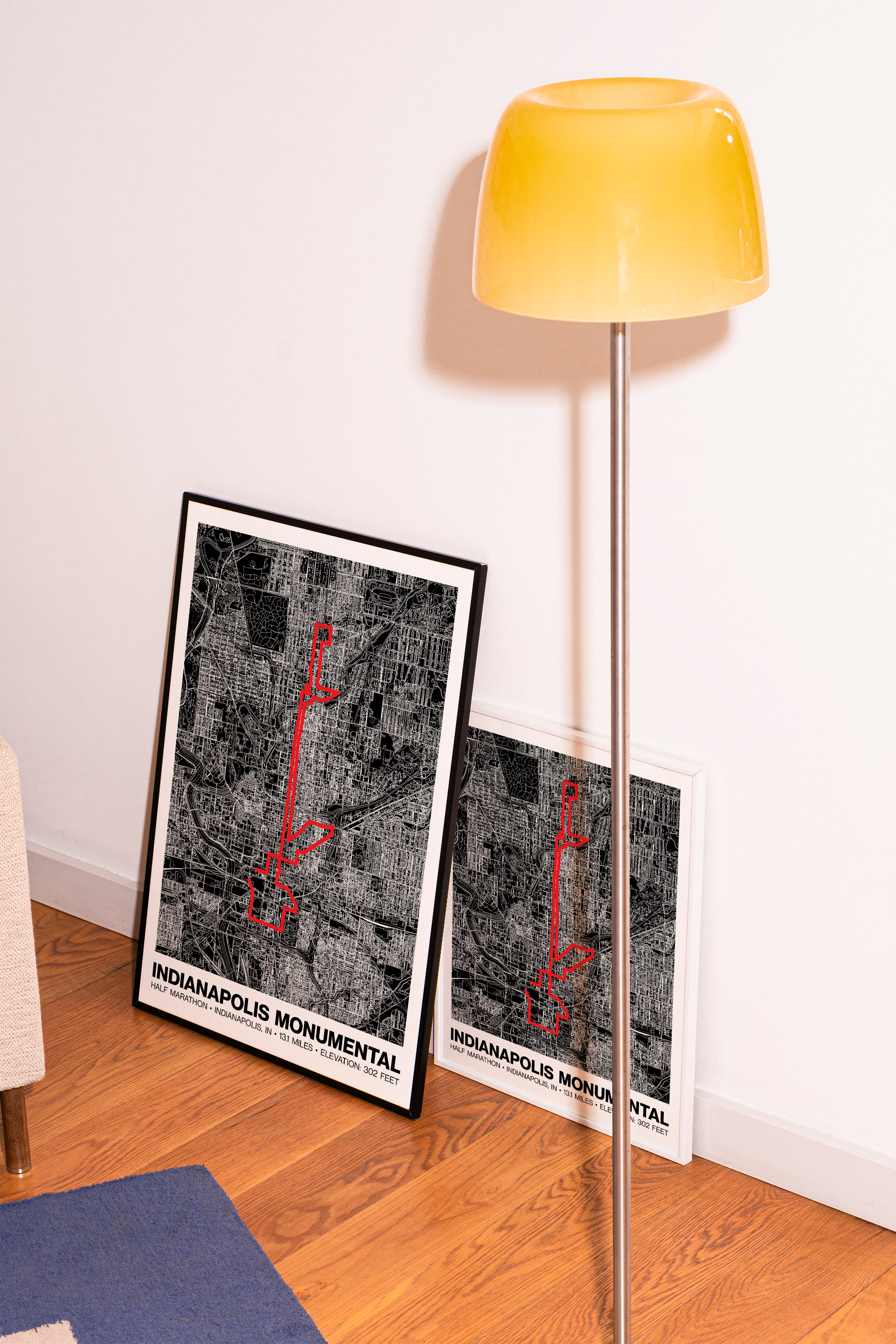 Indianapolis Monumental Half Marathon Poster - Grid Style