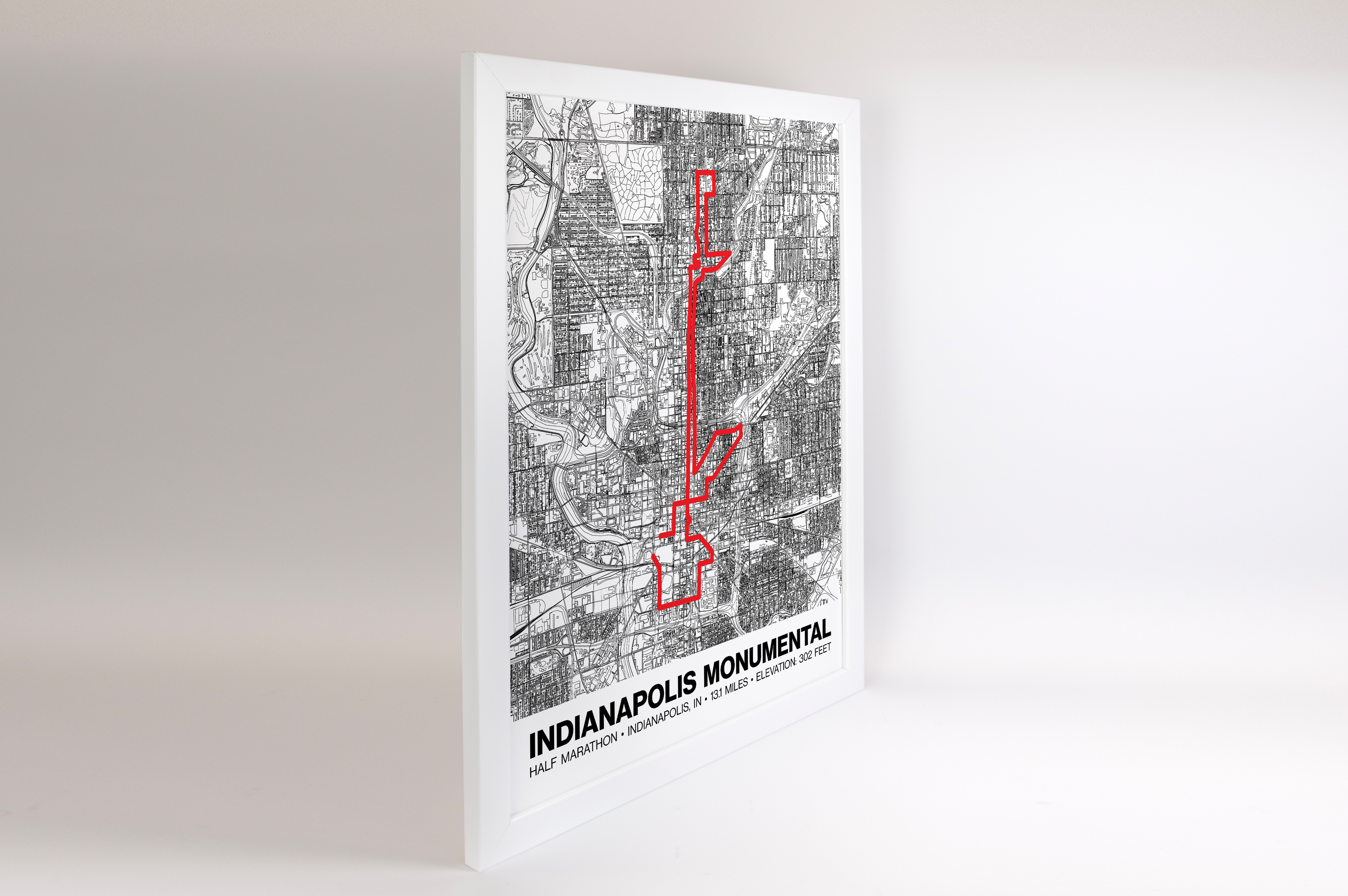 Indianapolis Monumental Half Marathon Poster - Grid Style