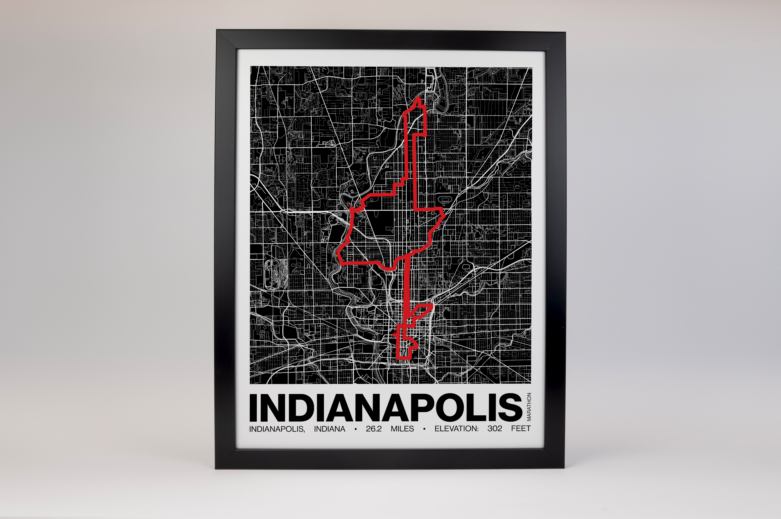 Indianapolis Monumental Marathon Poster - Grid Style