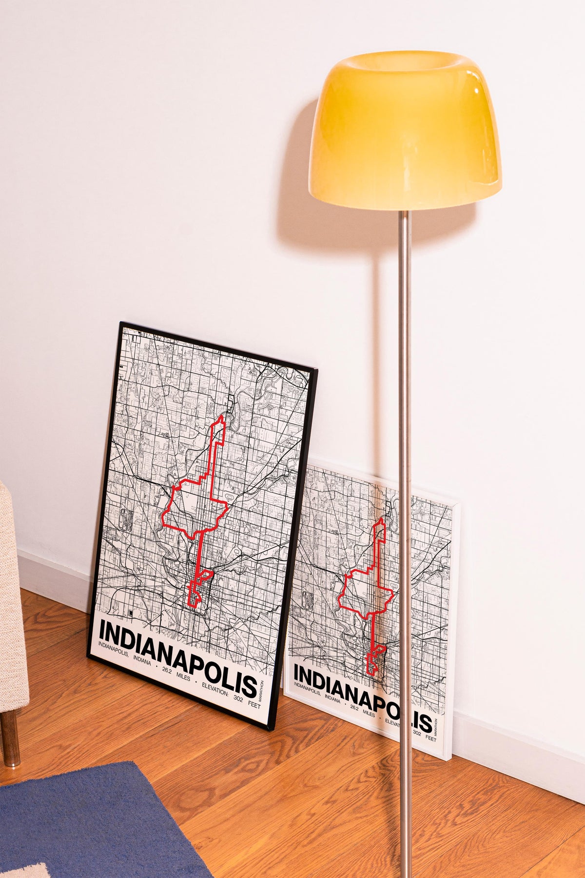 Indianapolis Monumental Marathon Poster - Grid Style