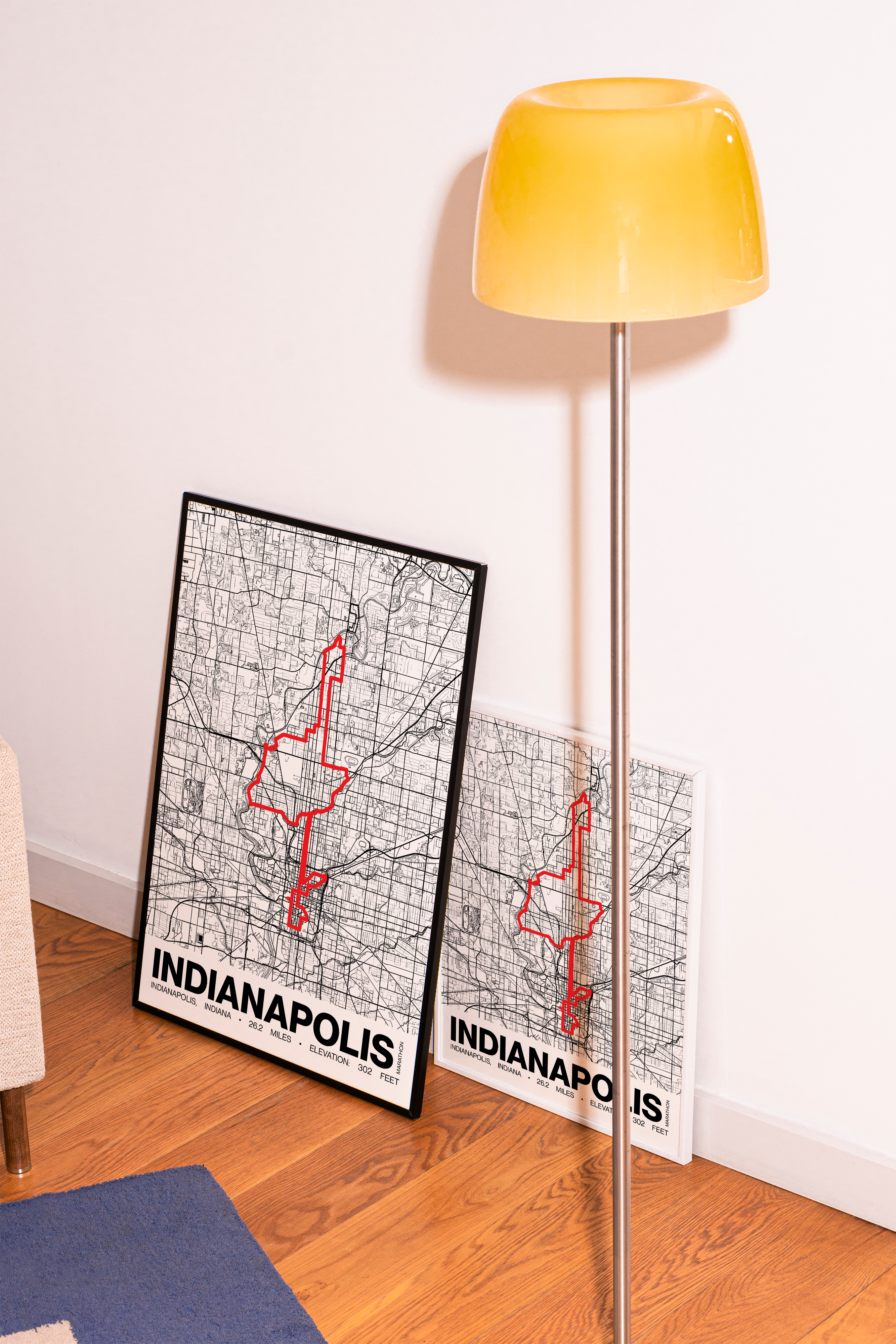 Indianapolis Monumental Marathon Poster - Grid Style