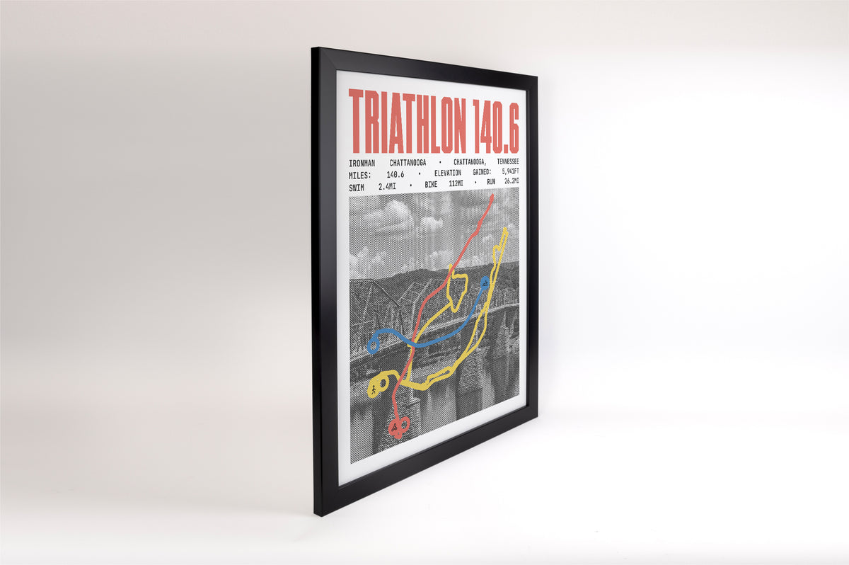 Ironman 140.6 Chattanooga Poster 2026 Course