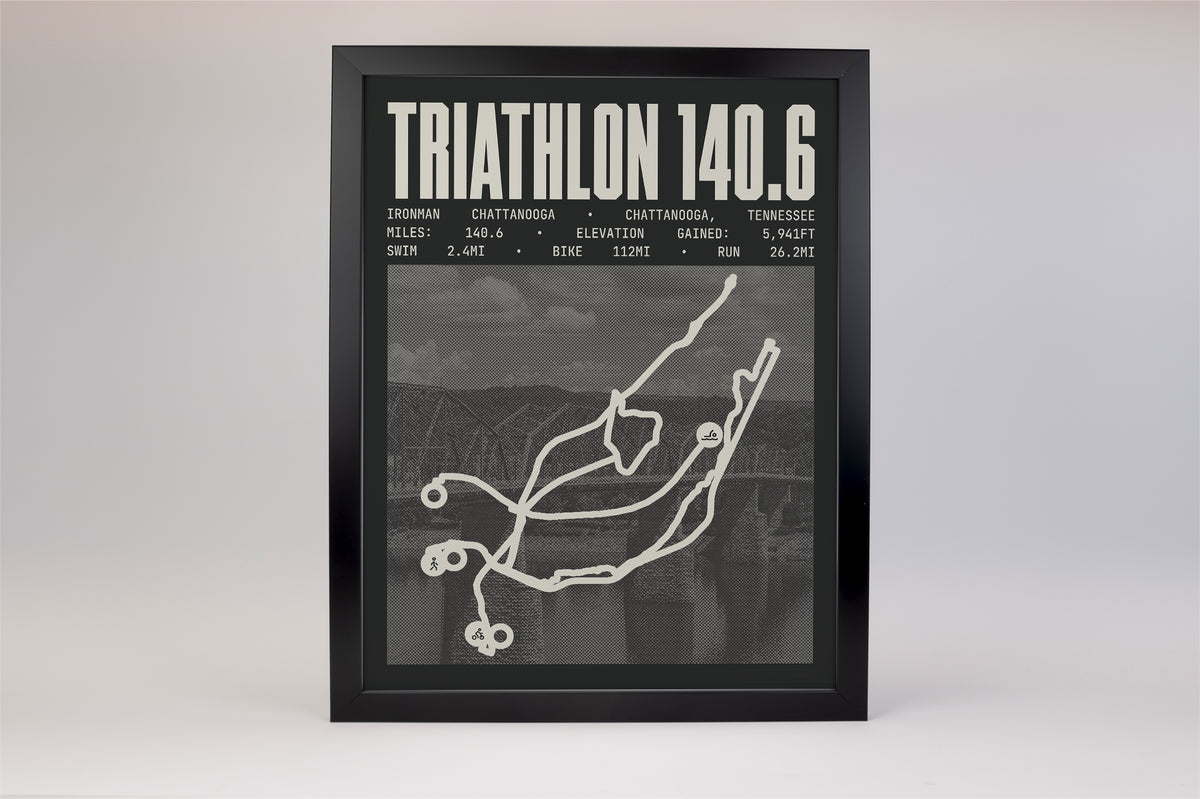 Ironman 140.6 Chattanooga Poster 2026 Course