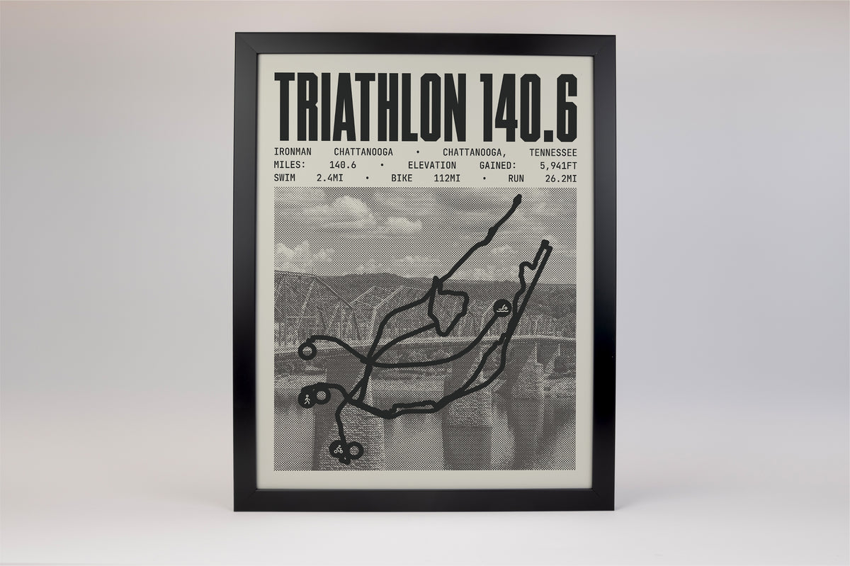 Ironman 140.6 Chattanooga Poster 2026 Course