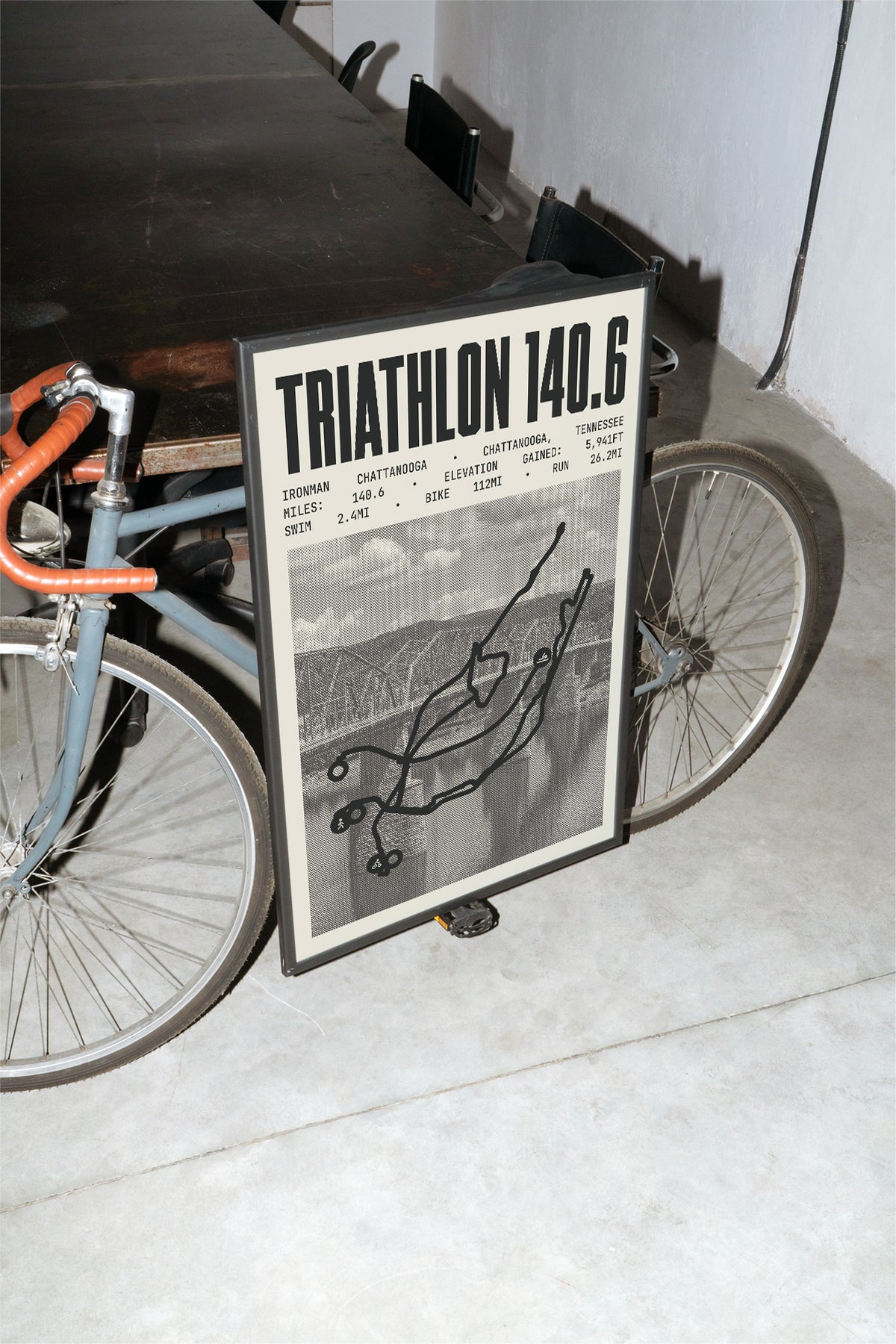 Ironman 140.6 Chattanooga Poster 2026 Course