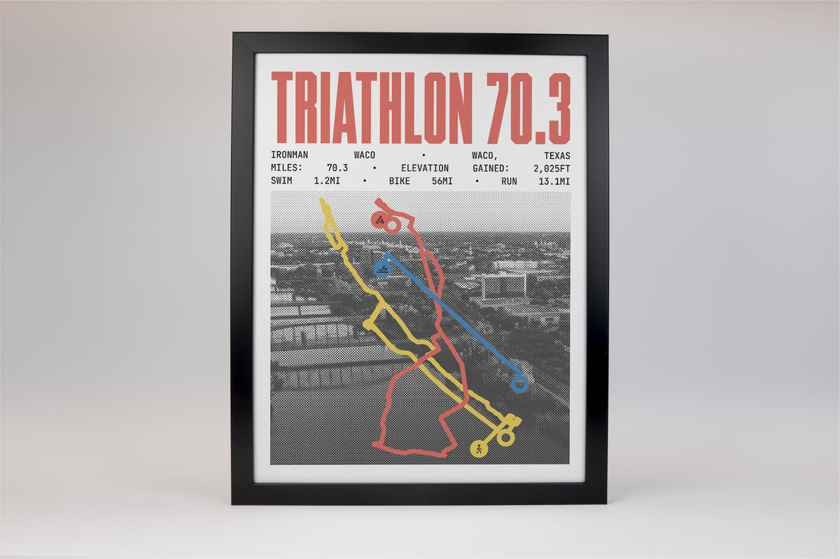 Ironman 70.3 Waco Poster 2026 Course