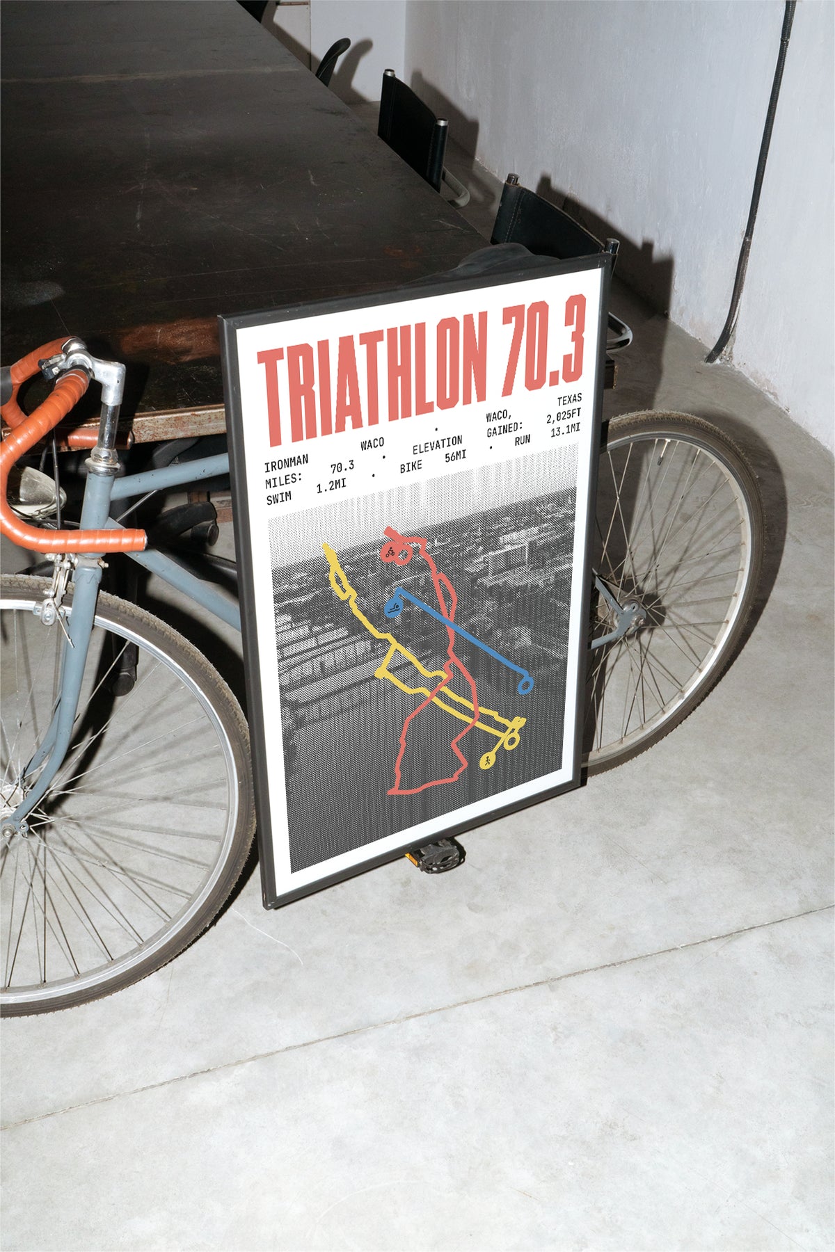 Ironman 70.3 Waco Poster 2026 Course