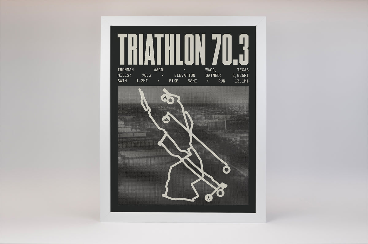 Ironman 70.3 Waco Poster 2026 Course