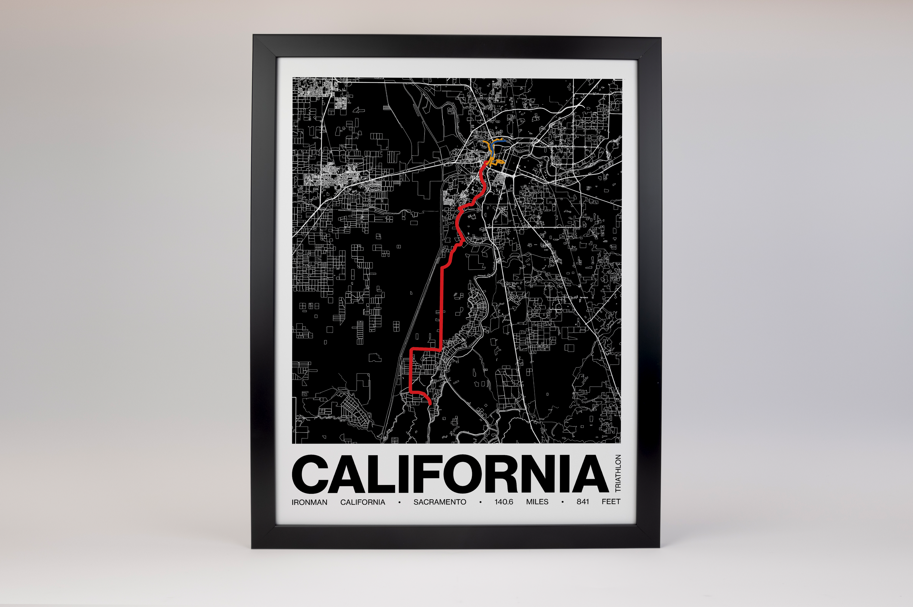 Ironman California Race Poster - Grid Style