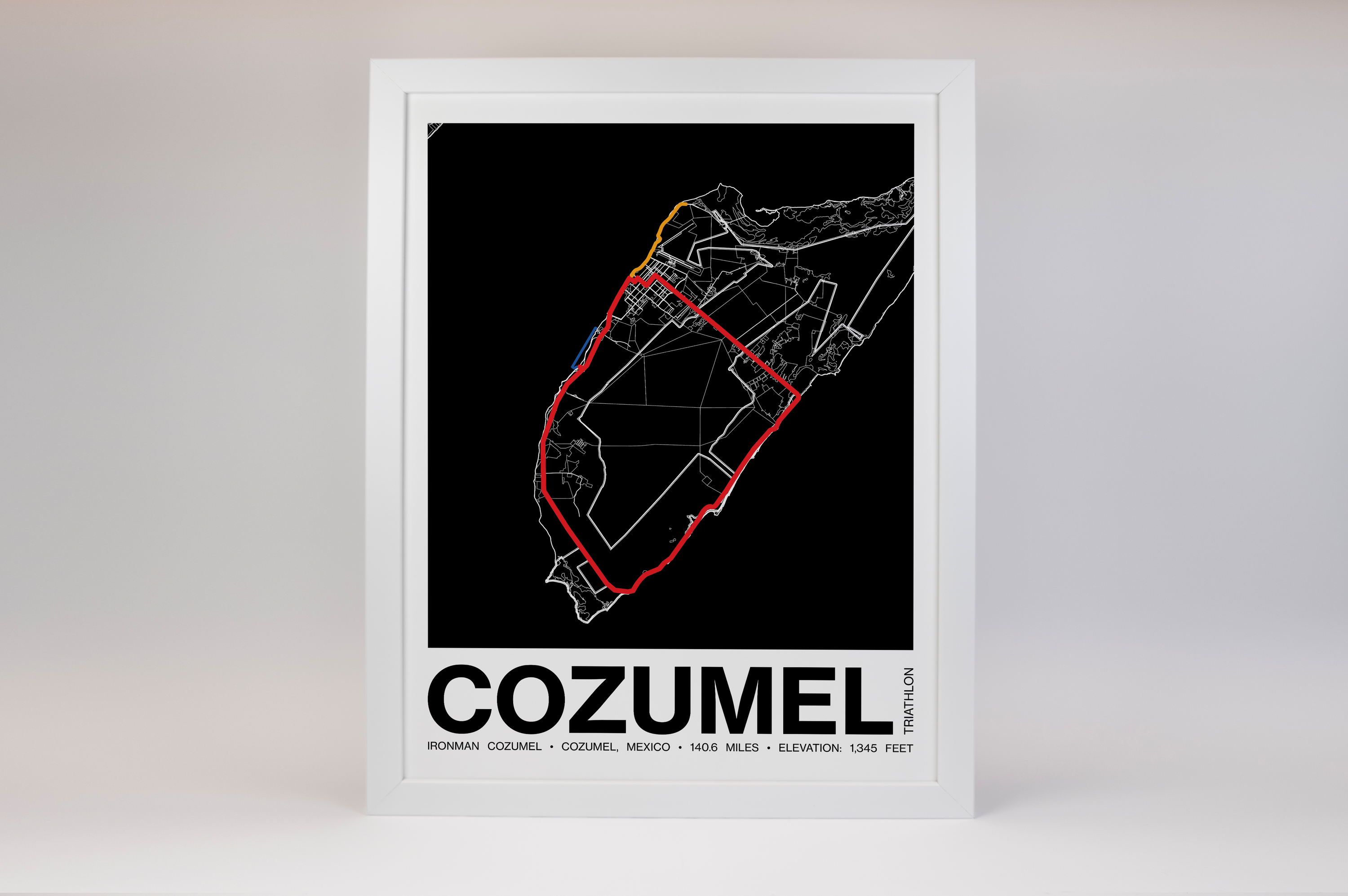 Ironman Cozumel Poster - Grid Style