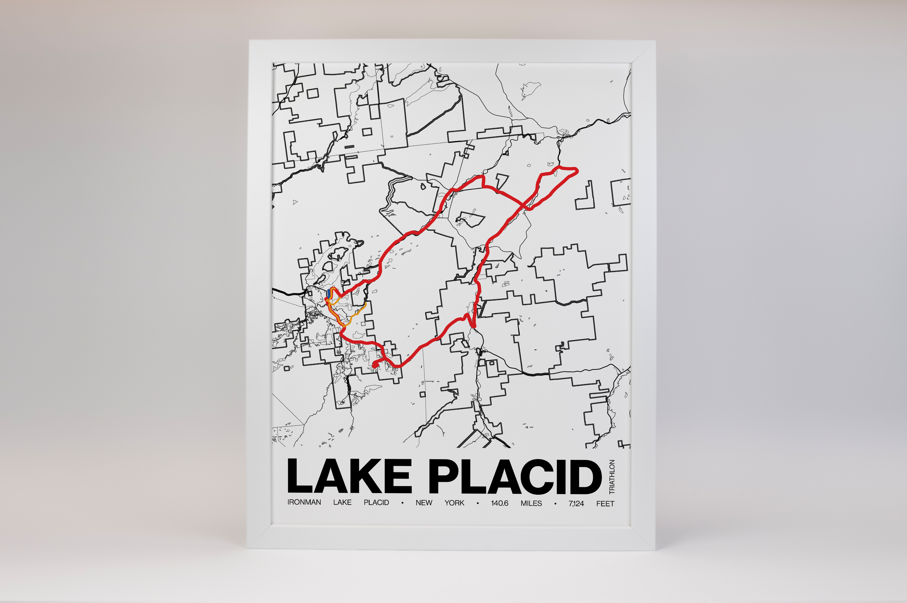 Ironman Lake Placid Poster - Grid Style