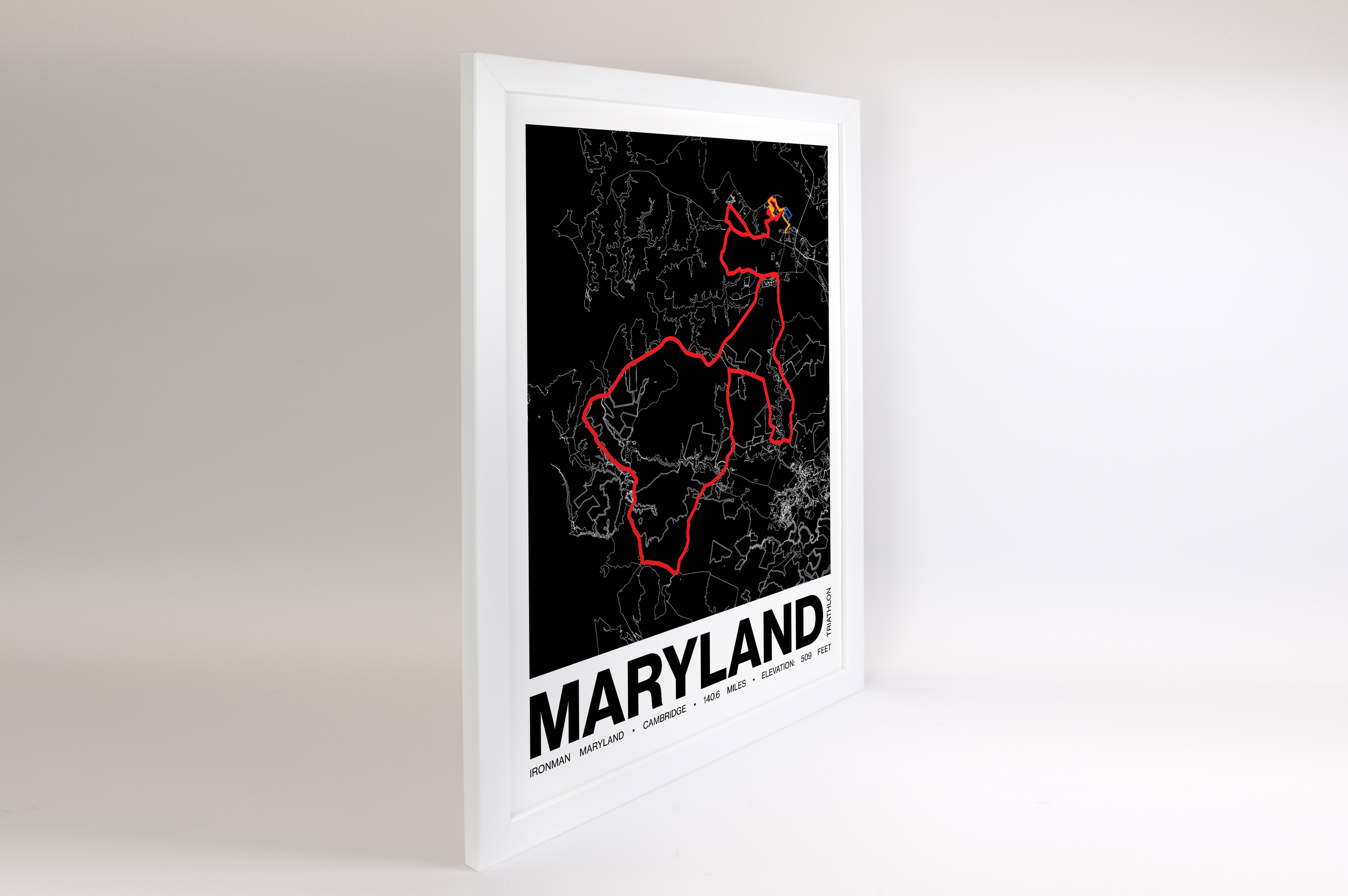 Ironman Maryland Race Poster - Grid Style