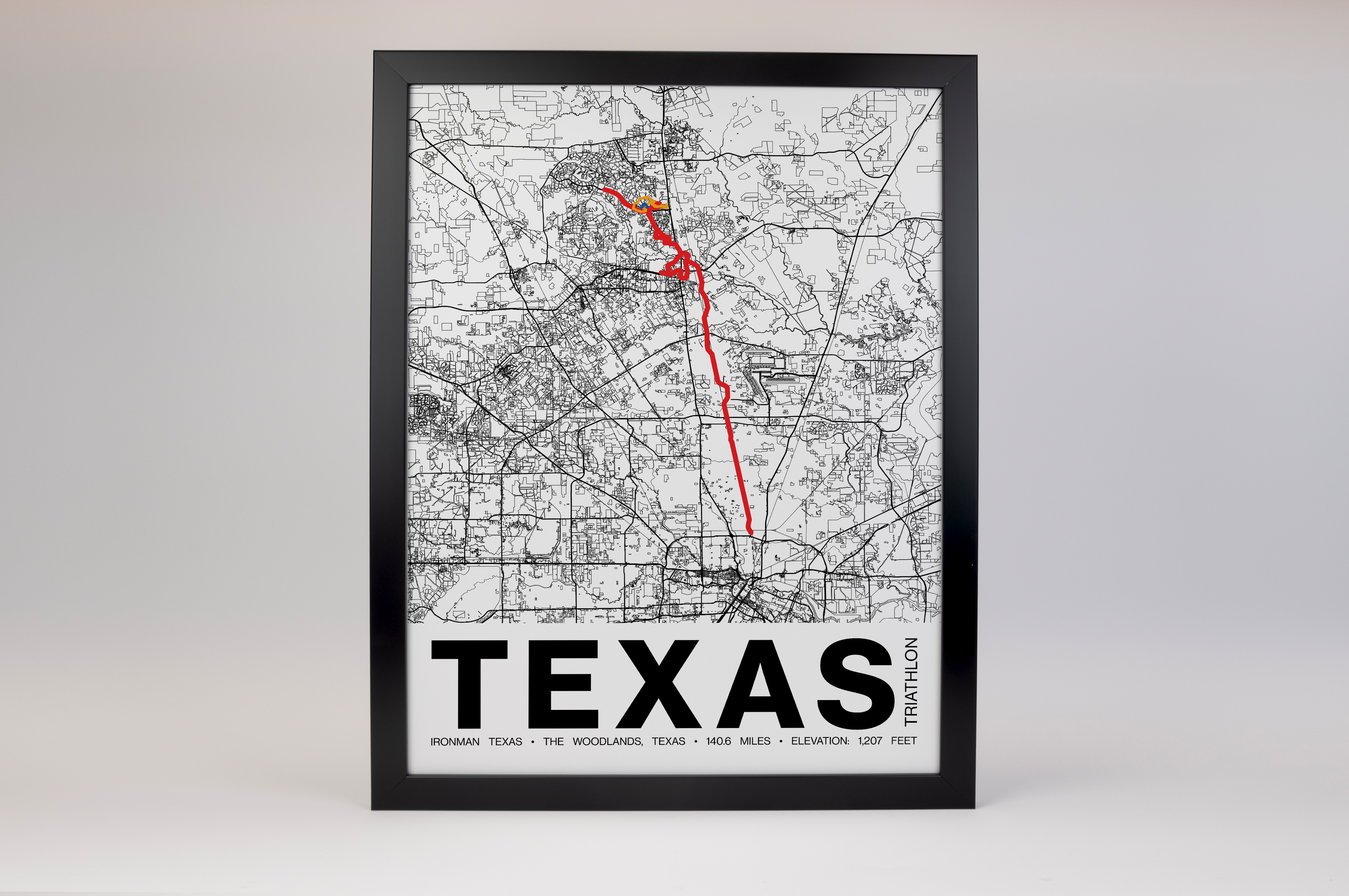 Ironman Texas Poster - Grid Style