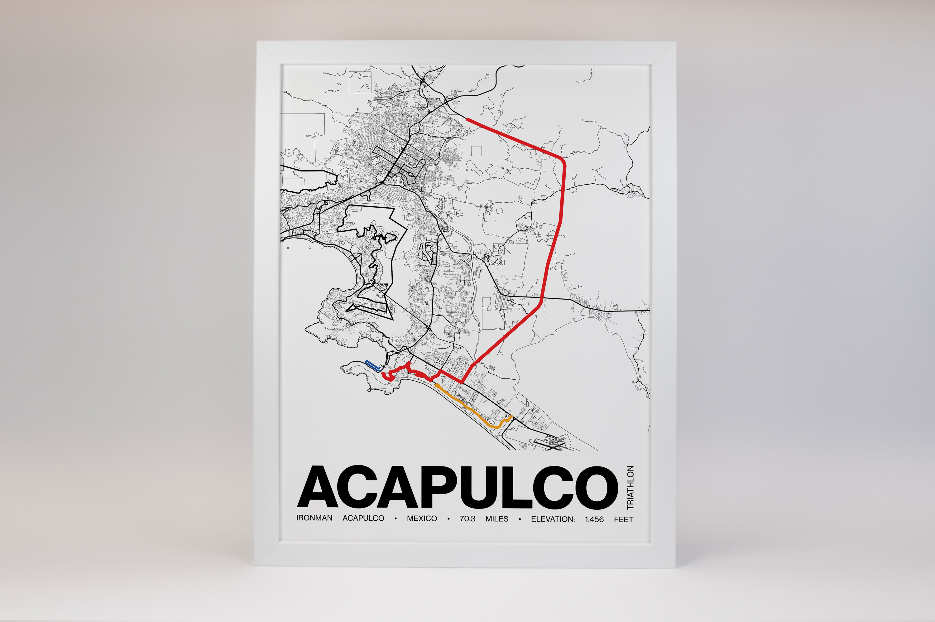 Ironman 70.3 Acapulco Poster - Grid Style