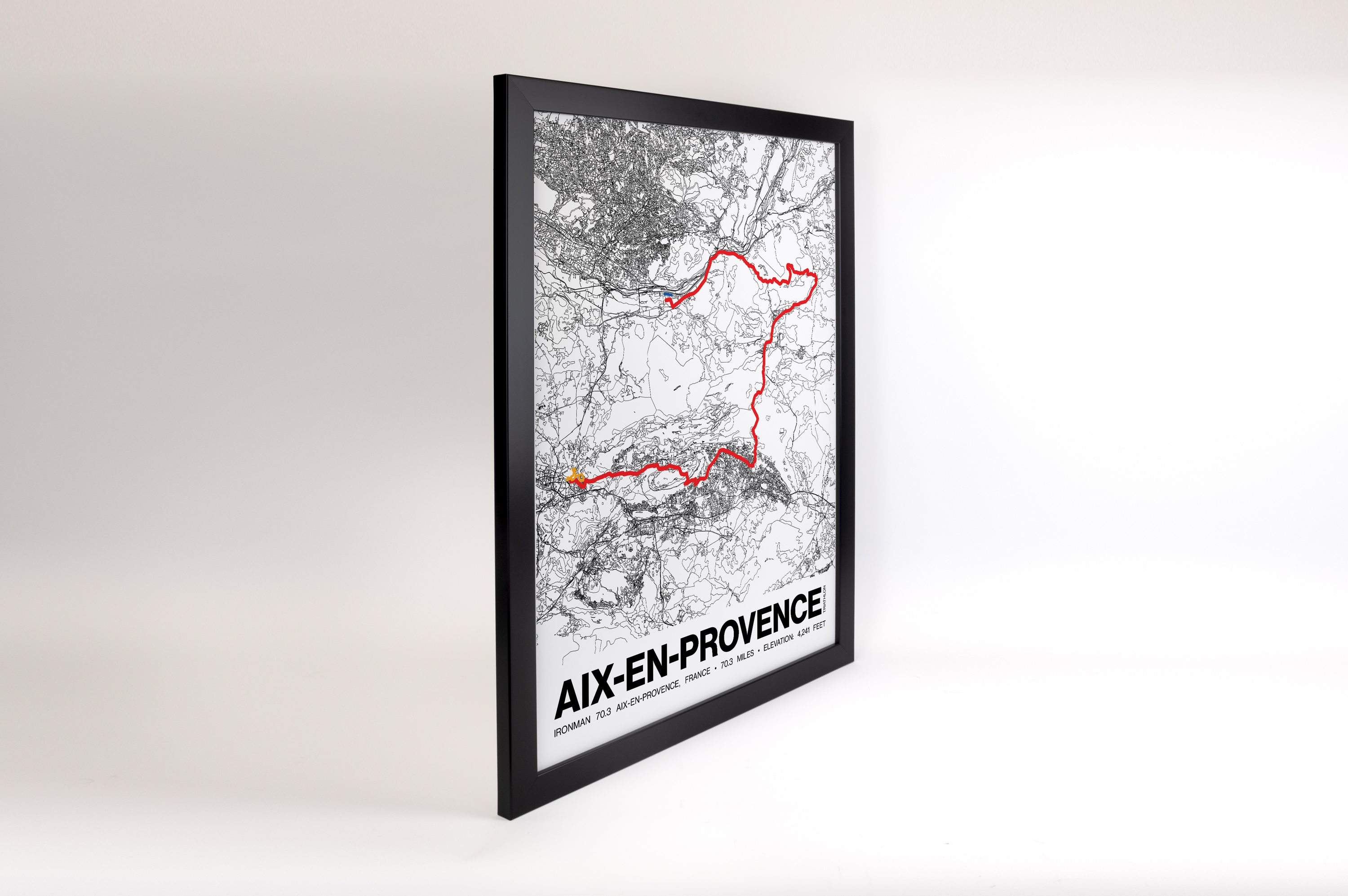Ironman 70.3 Aix-en-Provence Poster - Grid Style