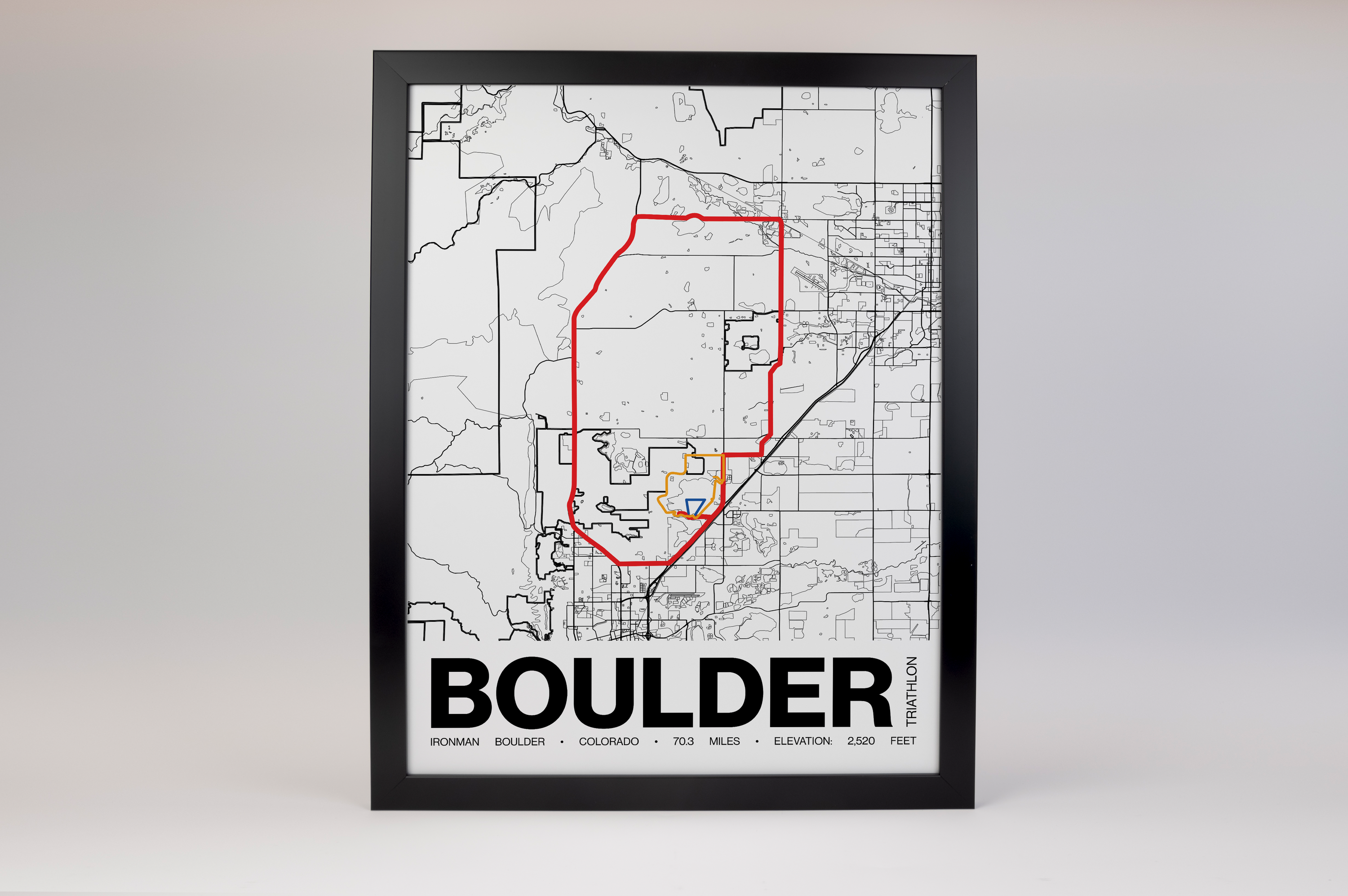 Ironman 70.3 Boulder Poster - Grid Style