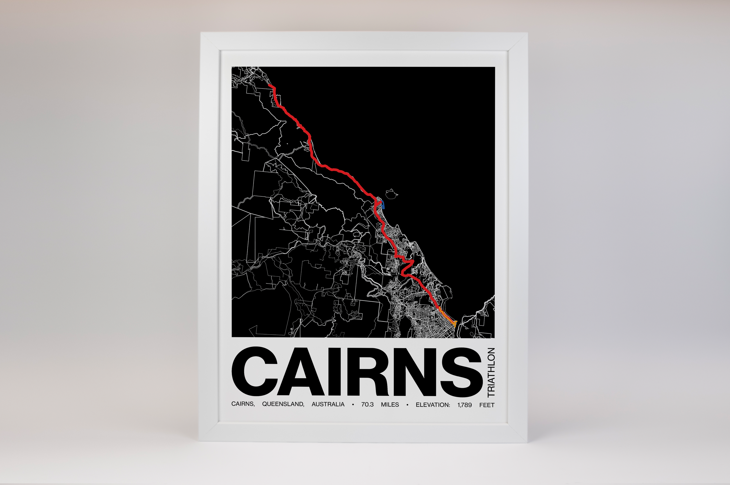 Ironman 70.3 Cairns Poster - Grid Style