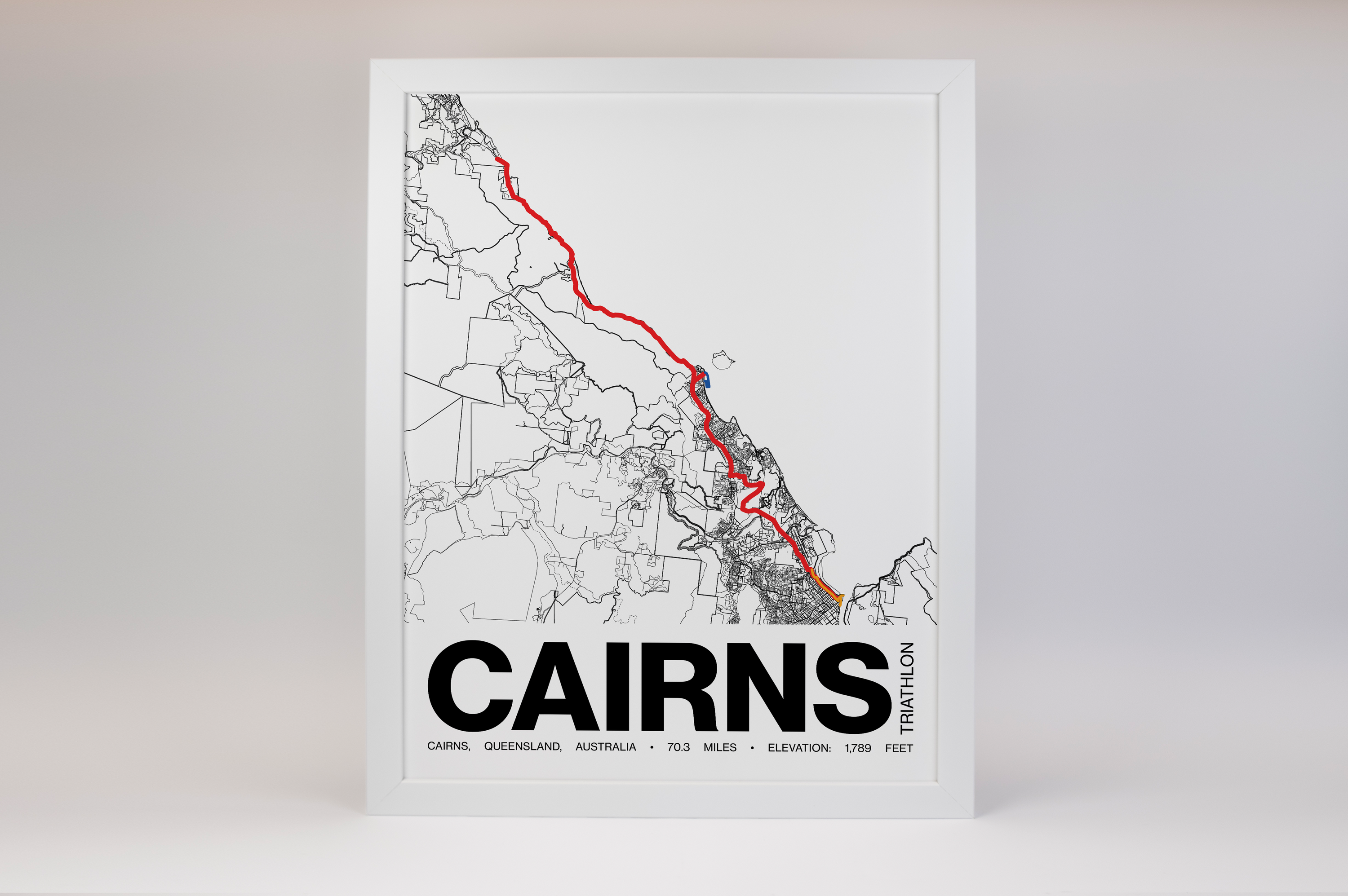 Ironman 70.3 Cairns Poster - Grid Style