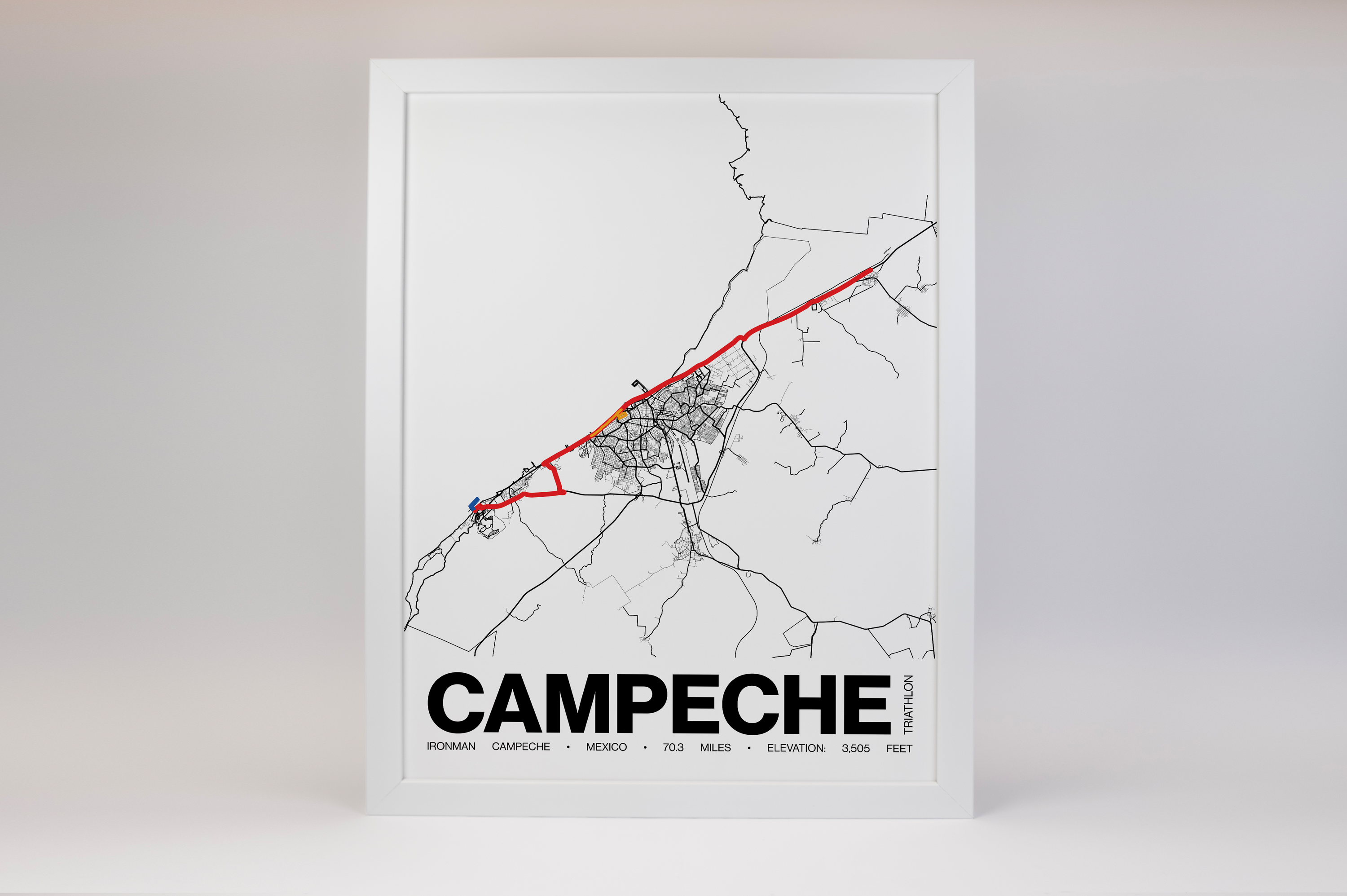Ironman 70.3 Campeche Poster - Grid Style