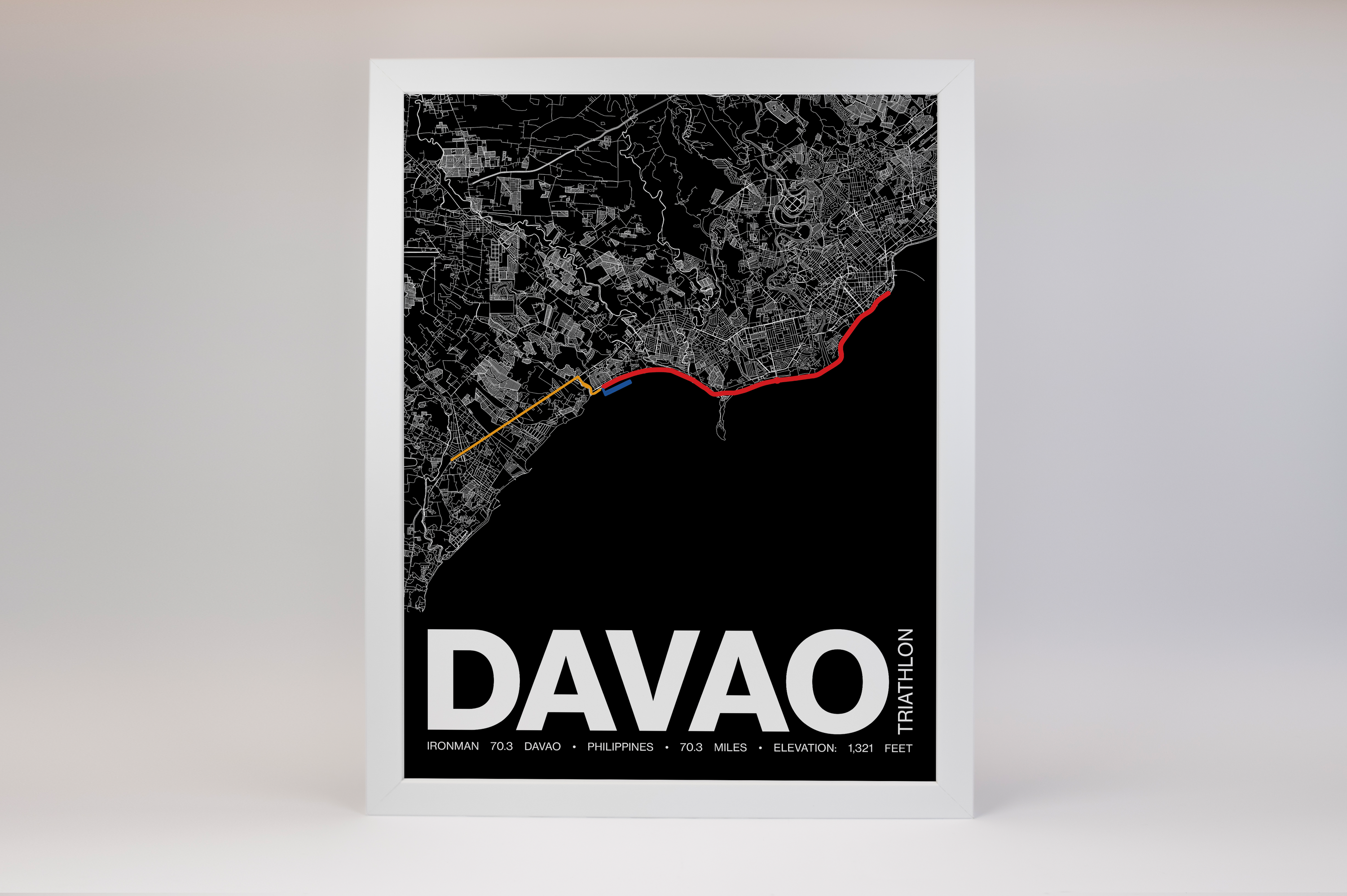 Ironman 70.3 Davao Philippines Poster - Grid Style