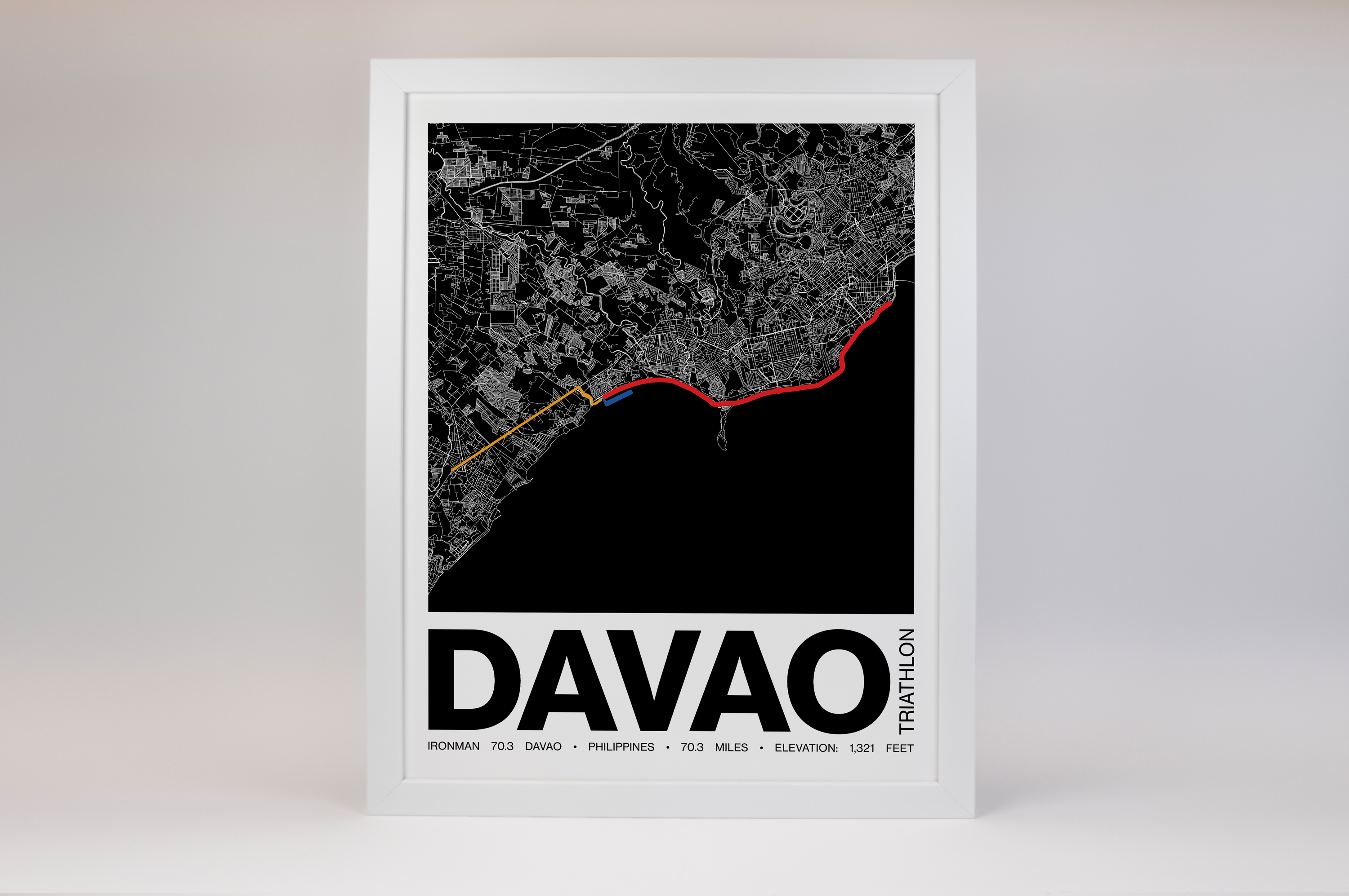 Ironman 70.3 Davao Philippines Poster - Grid Style