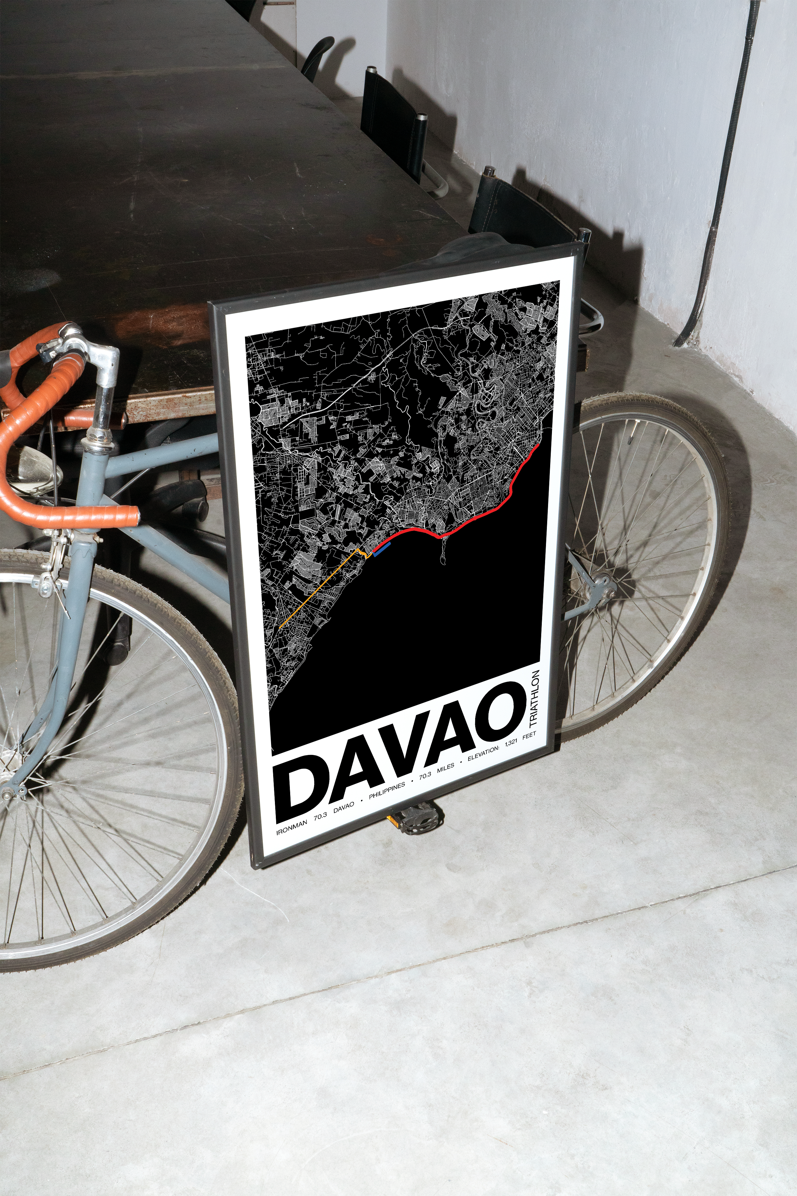 Ironman 70.3 Davao Philippines Poster - Grid Style