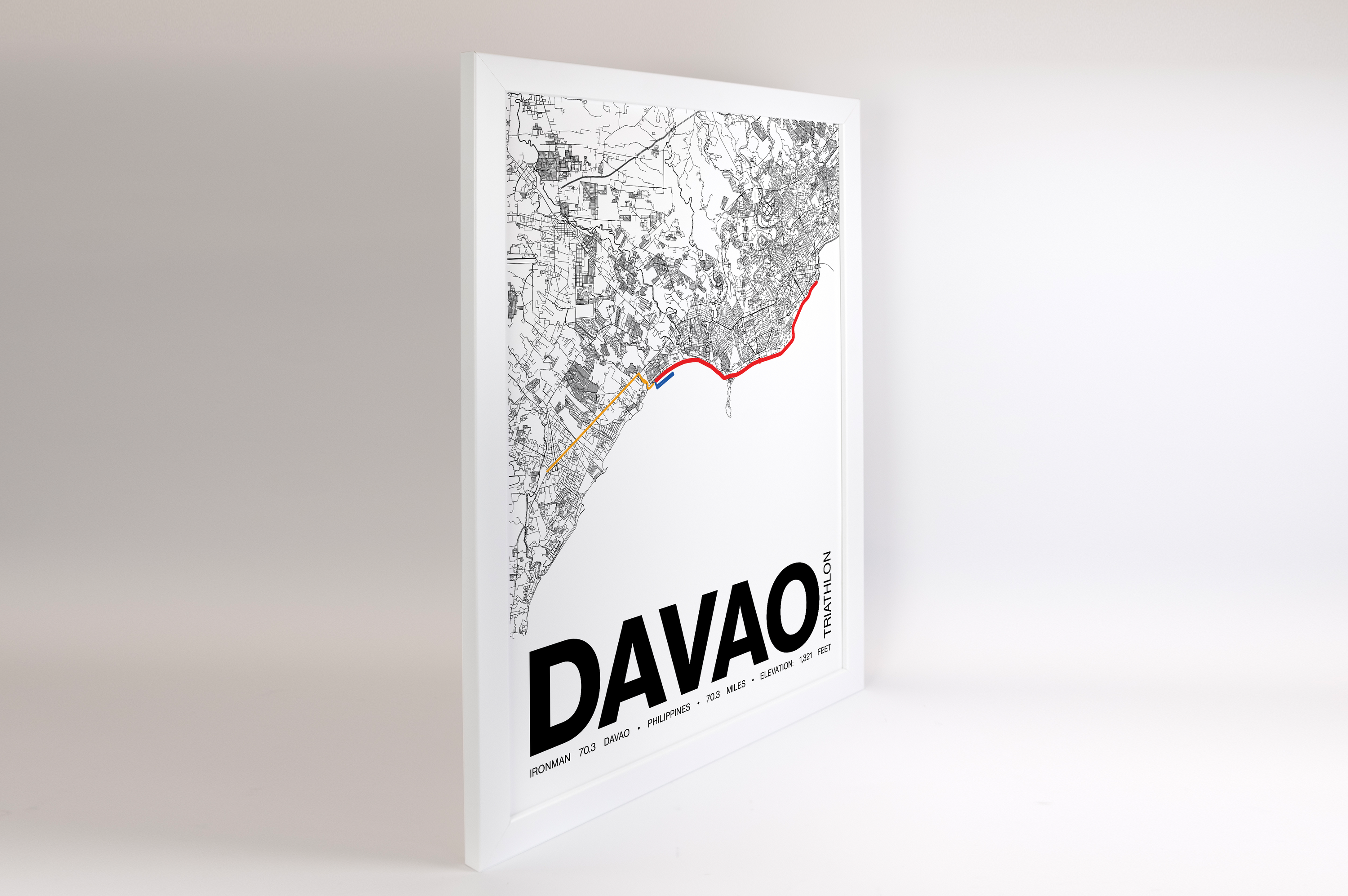 Ironman 70.3 Davao Philippines Poster - Grid Style