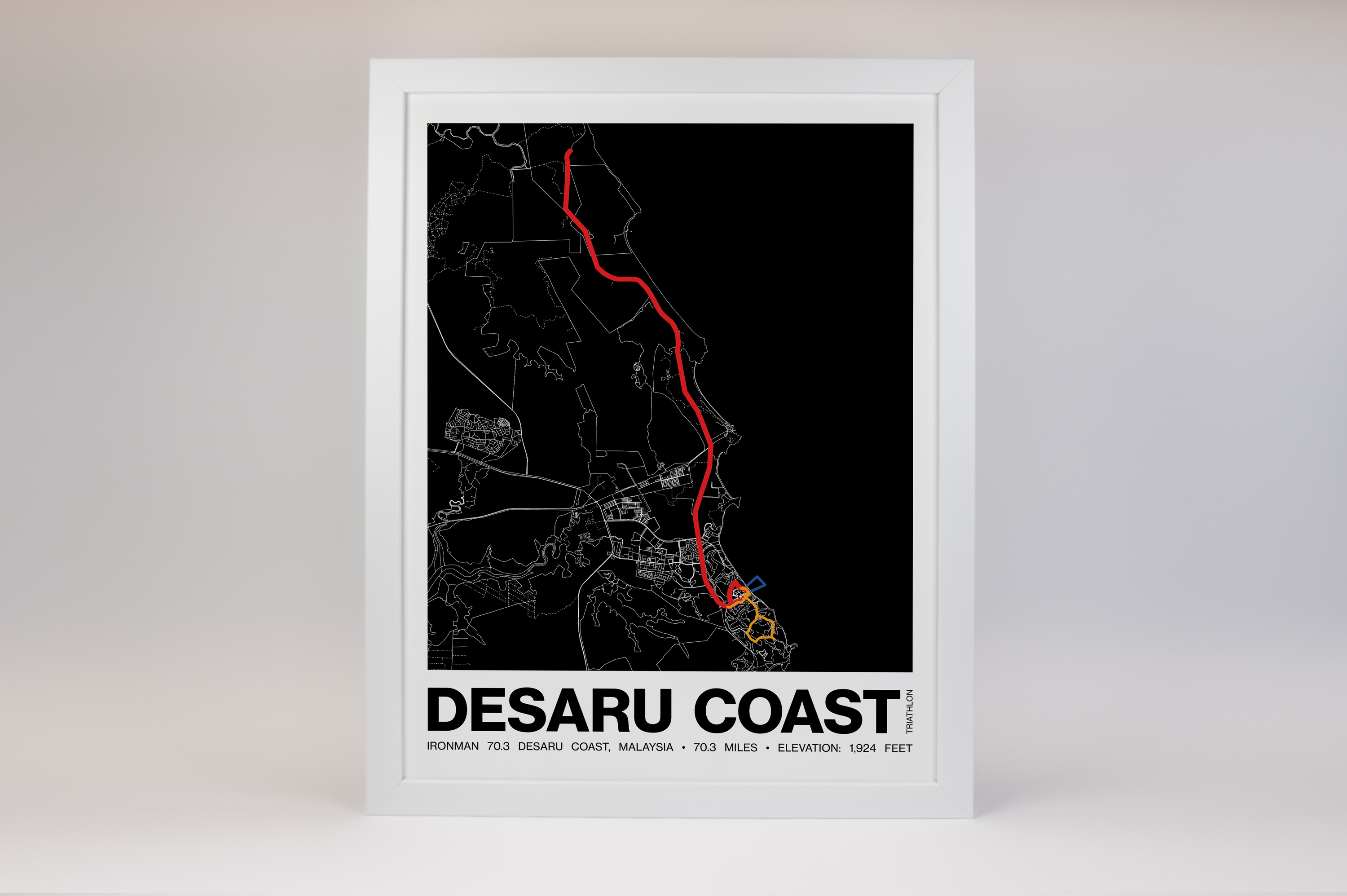 Ironman 70.3 Desaru Coast Poster - Grid Style